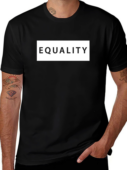 Equality Graphic Print Black T-Shirt