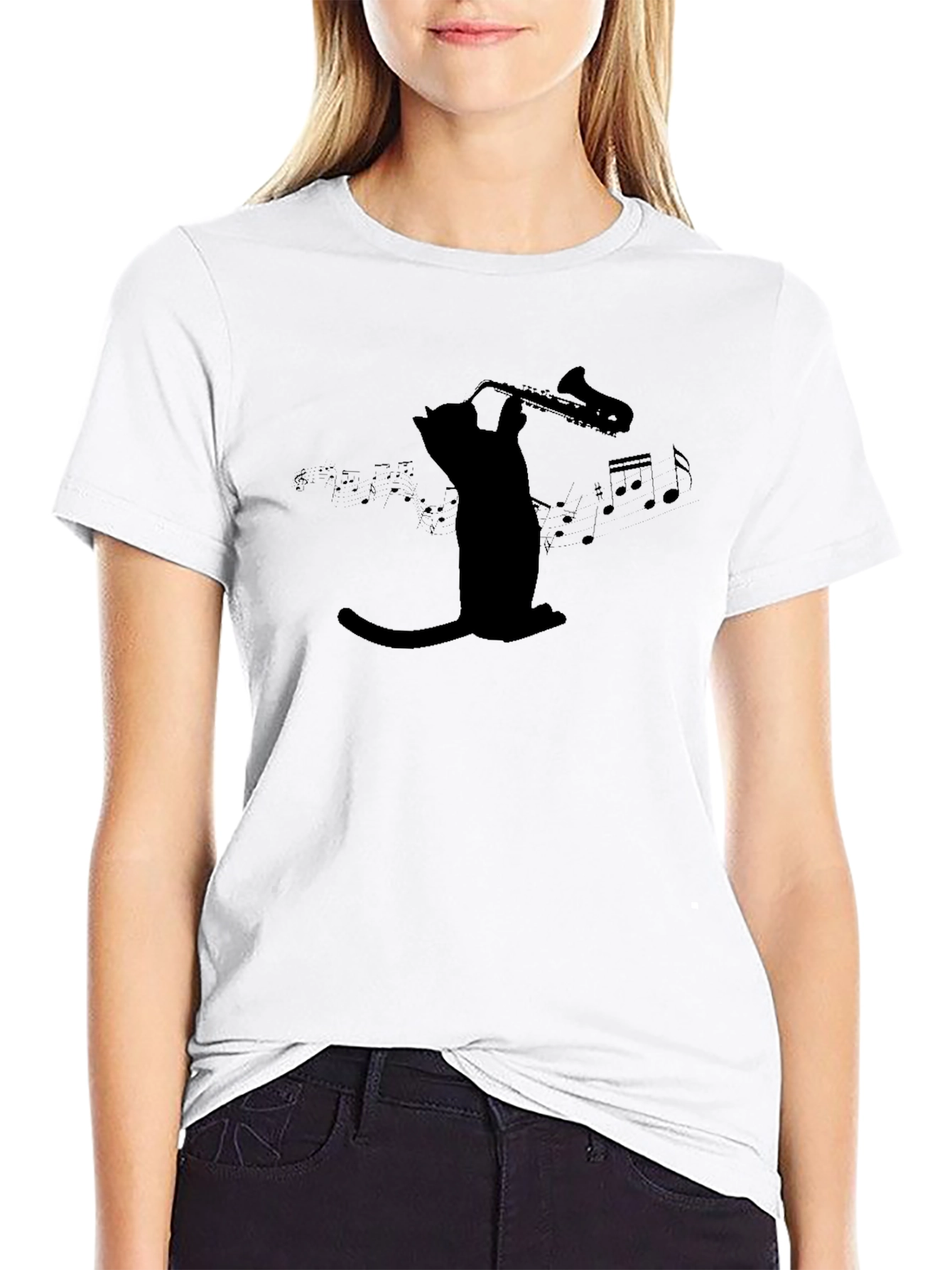 Cool Cat Saxophone Player T-Shirt