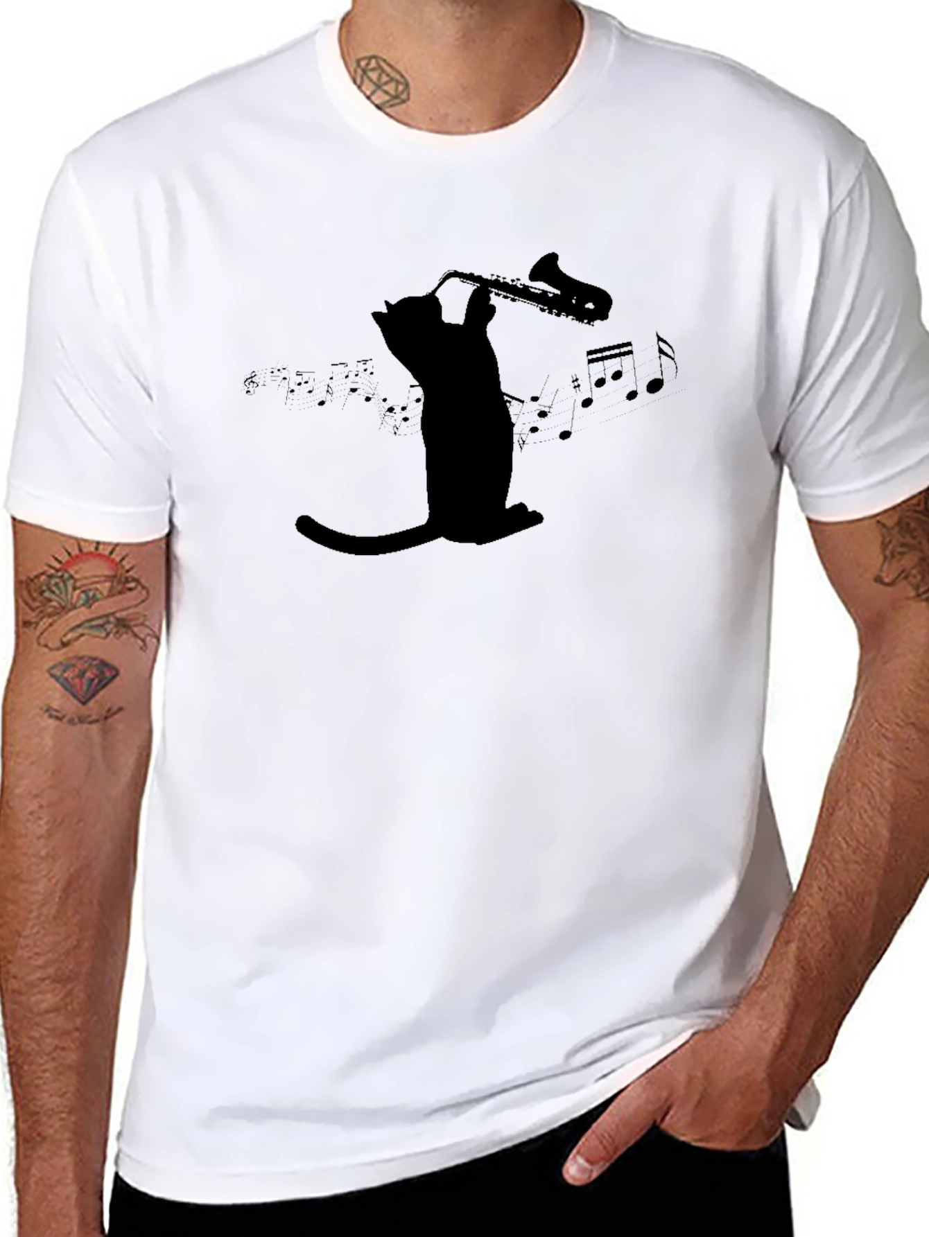 Cool Cat Saxophone Player T-Shirt