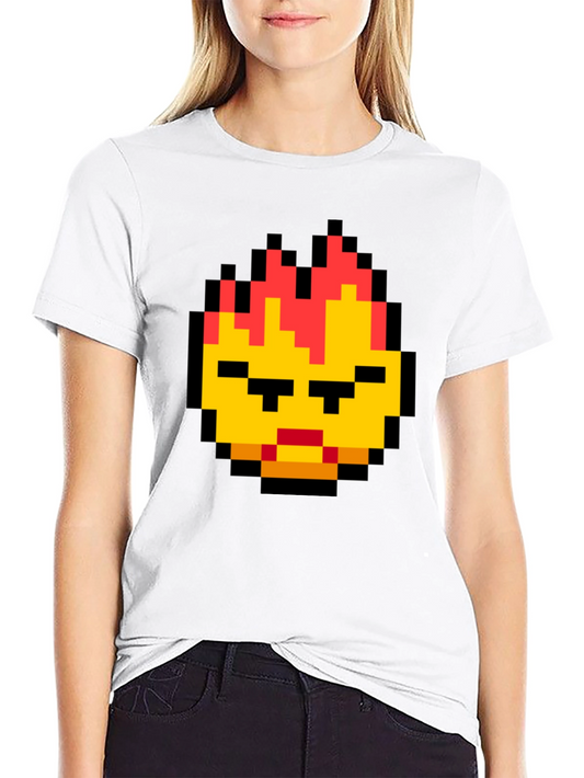 Pixel Art Angry Face T-Shirt