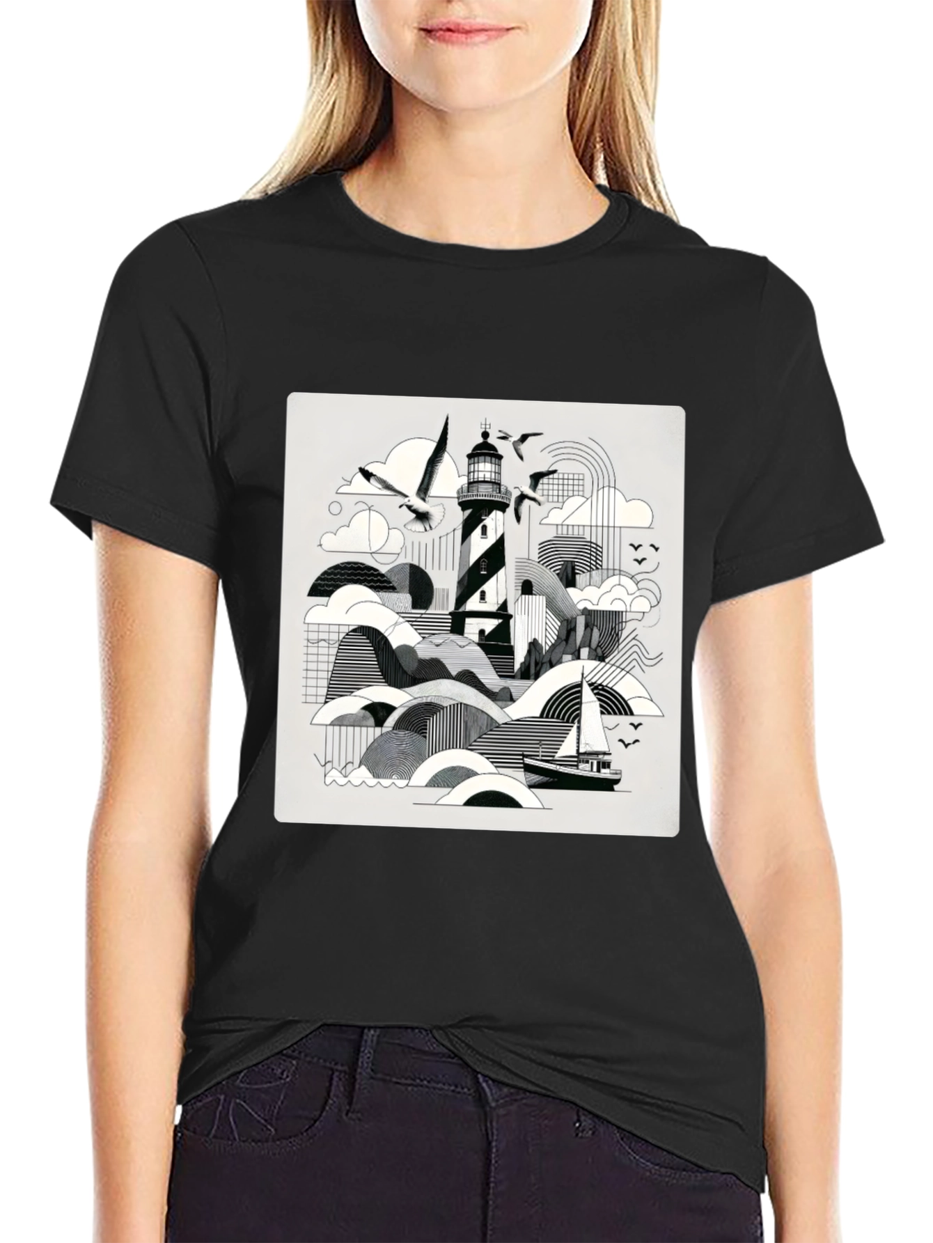 Coastal Lighthouse Graphic Tee
