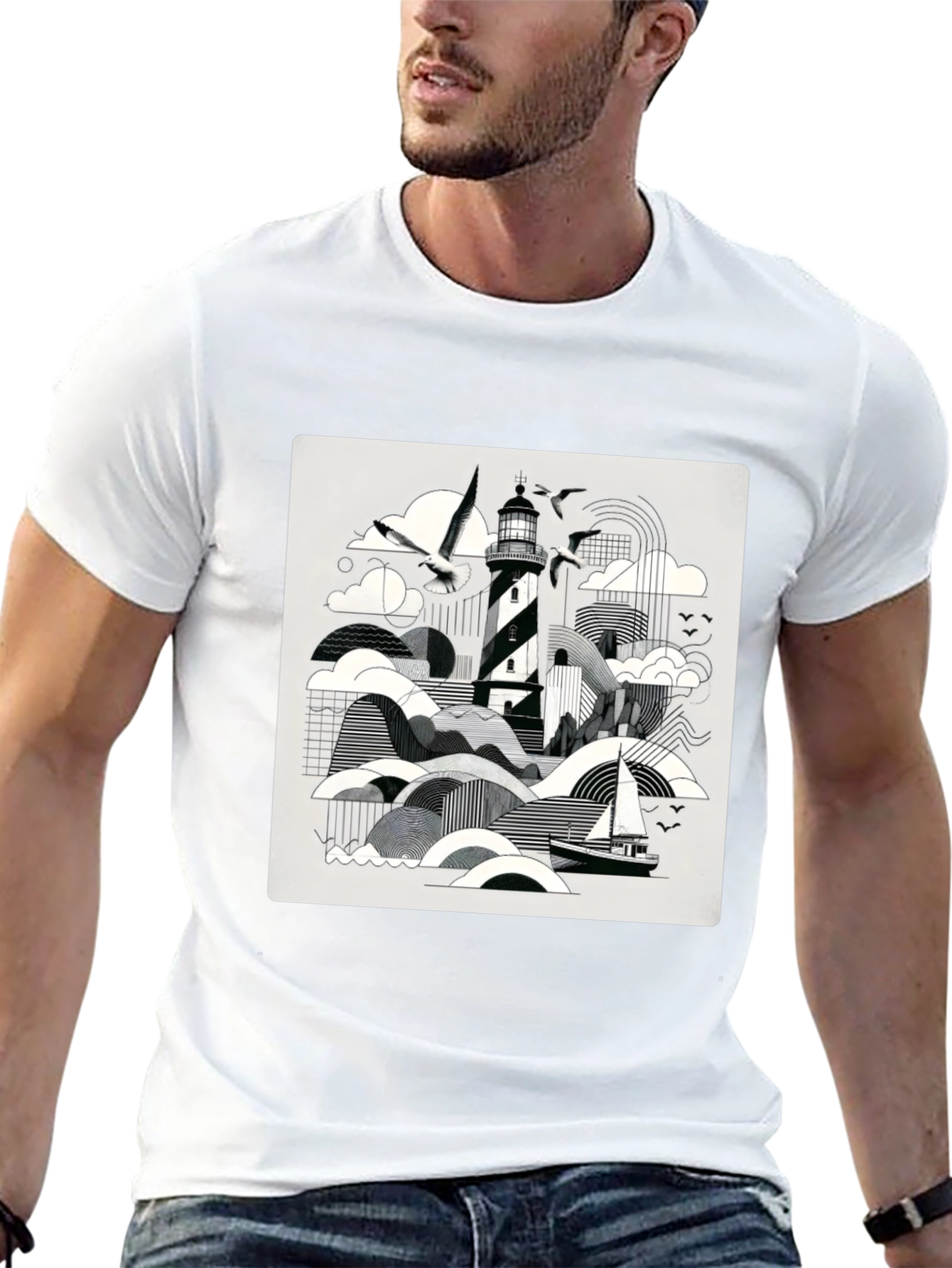 Coastal Lighthouse Graphic Tee