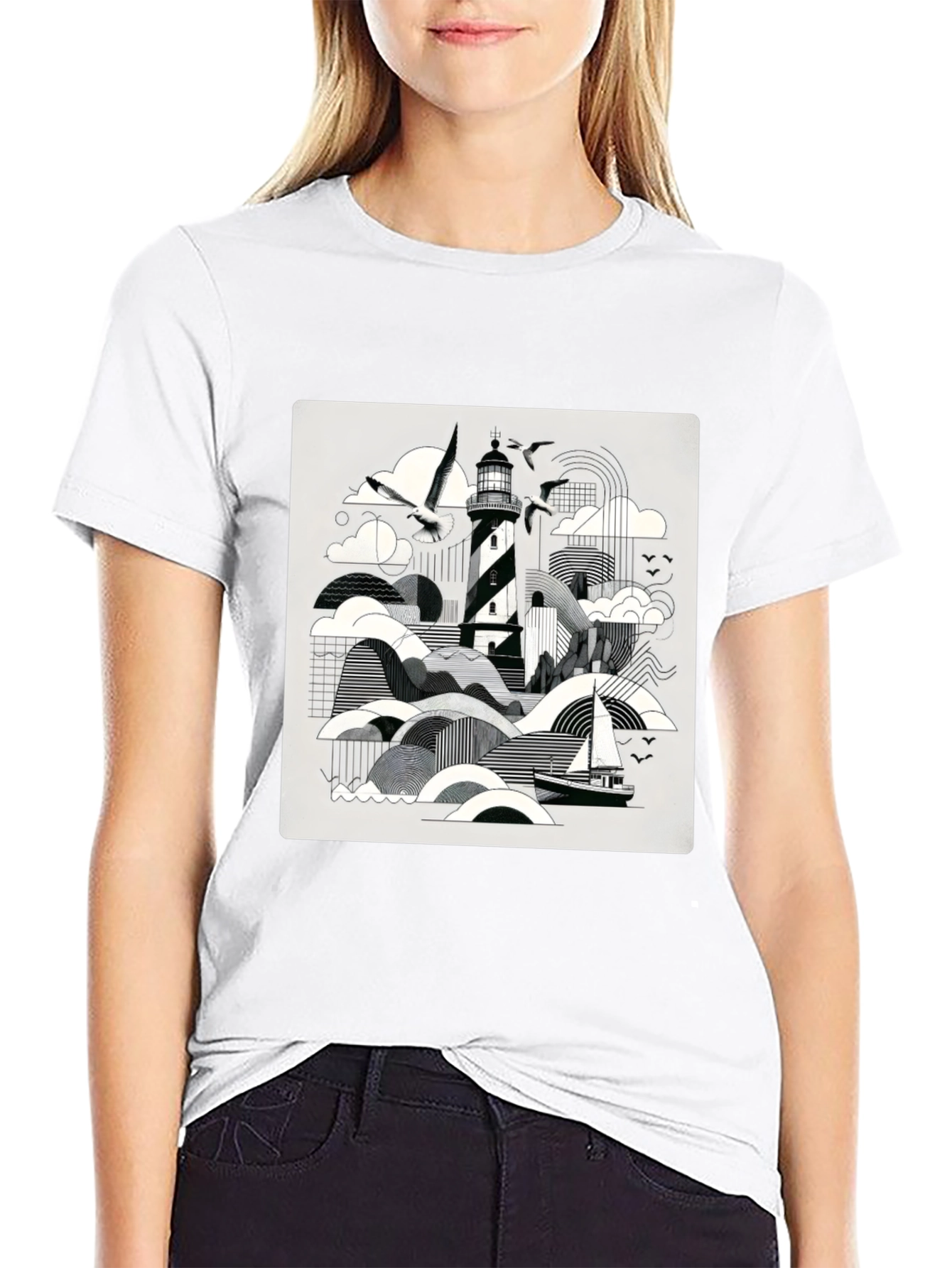 Coastal Lighthouse Graphic Tee