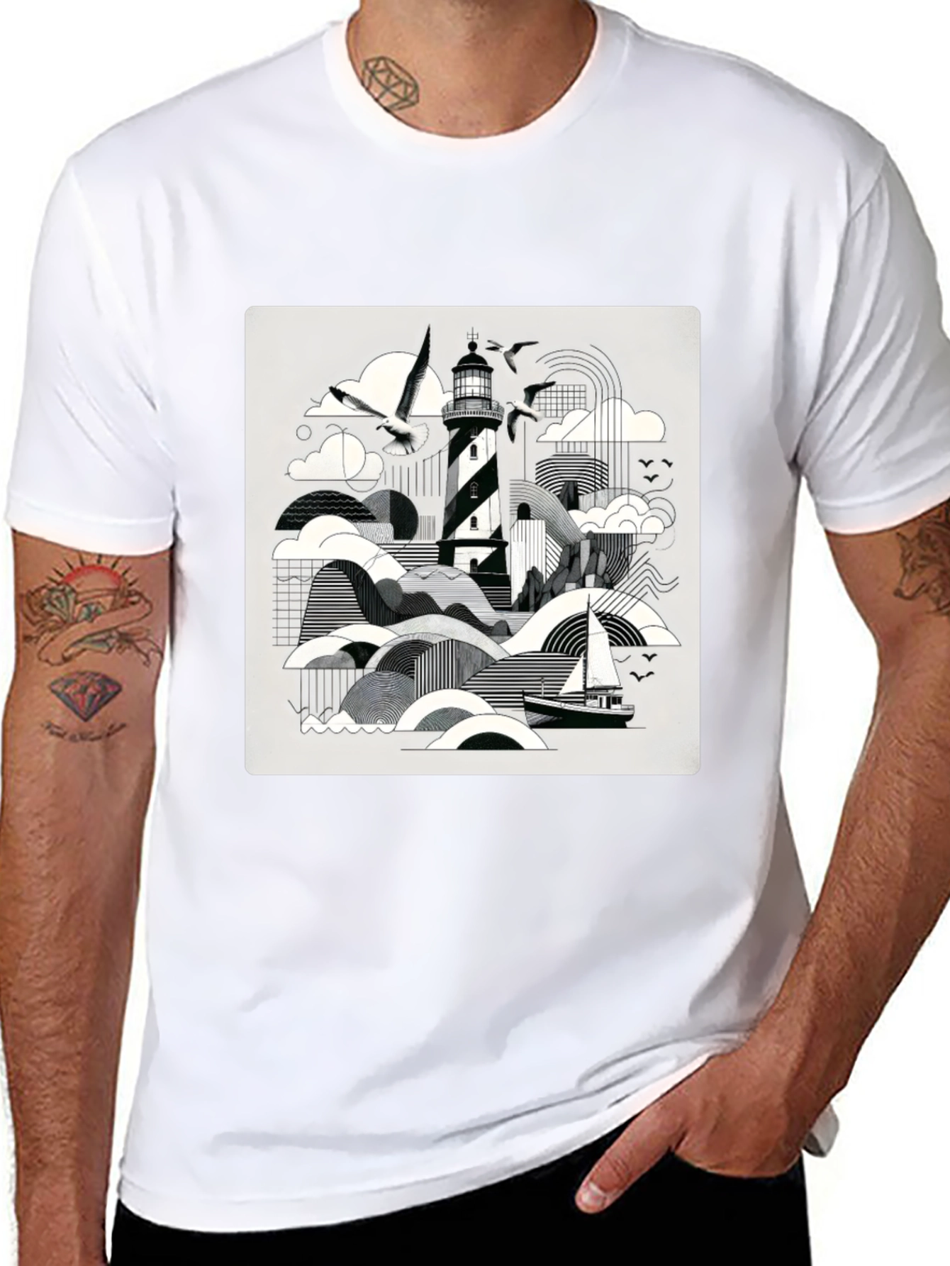 Coastal Lighthouse Graphic Tee