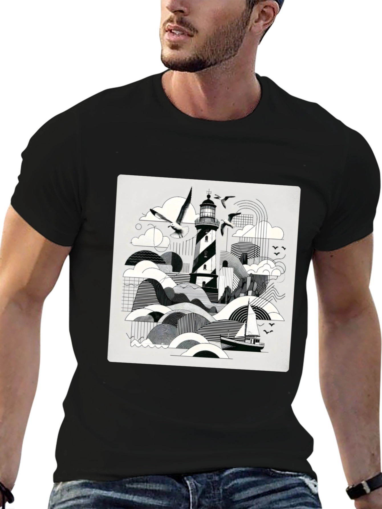 Coastal Lighthouse Graphic Tee