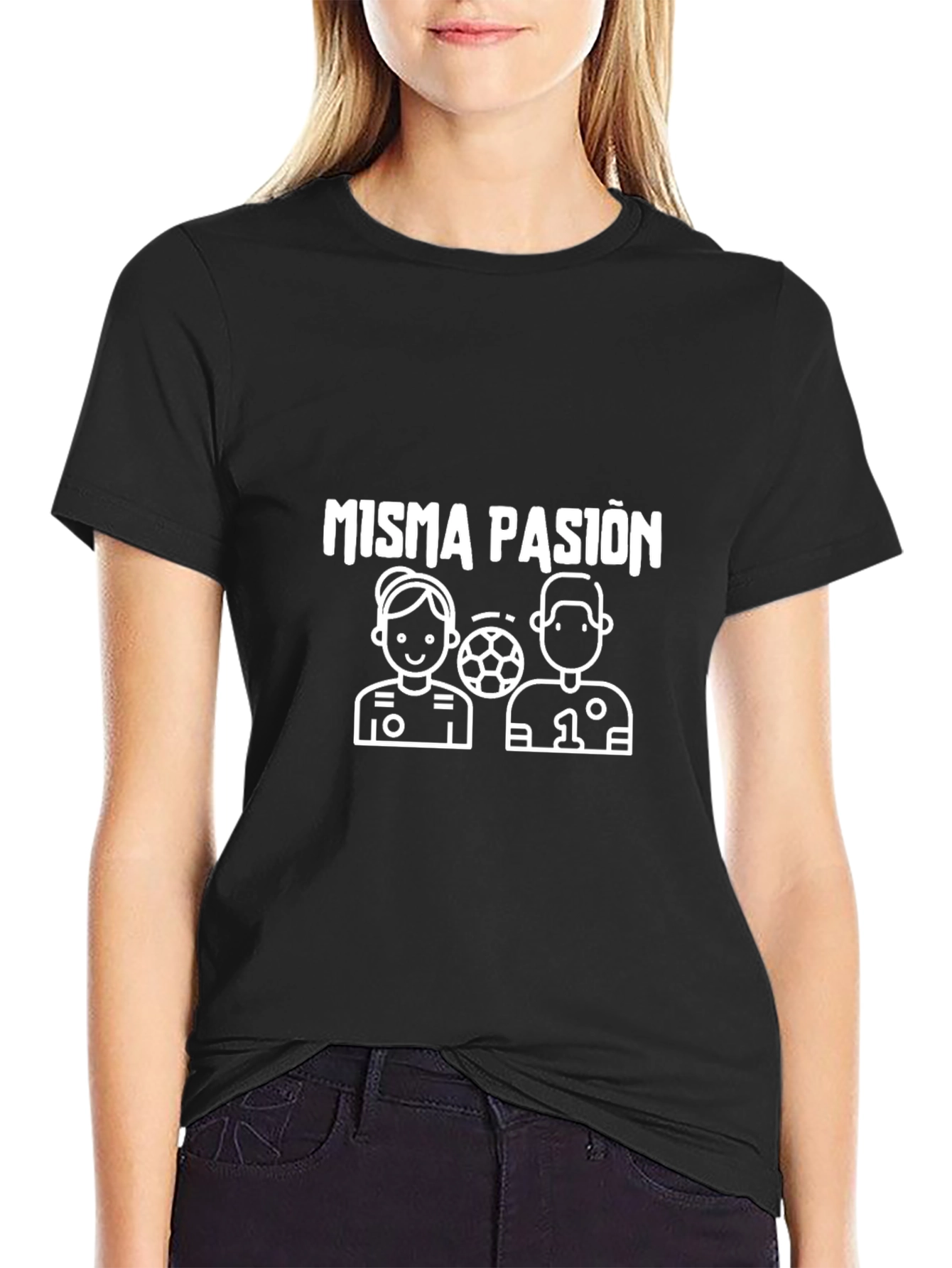 Misma Pasion Graphic Black T-Shirt