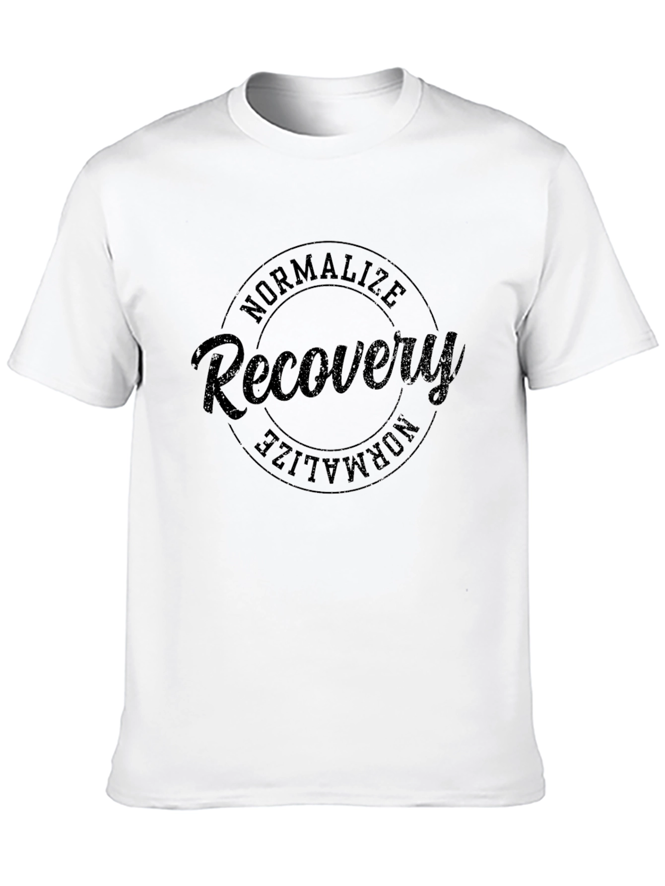 Normalize Recovery Black Graphic T-Shirt
