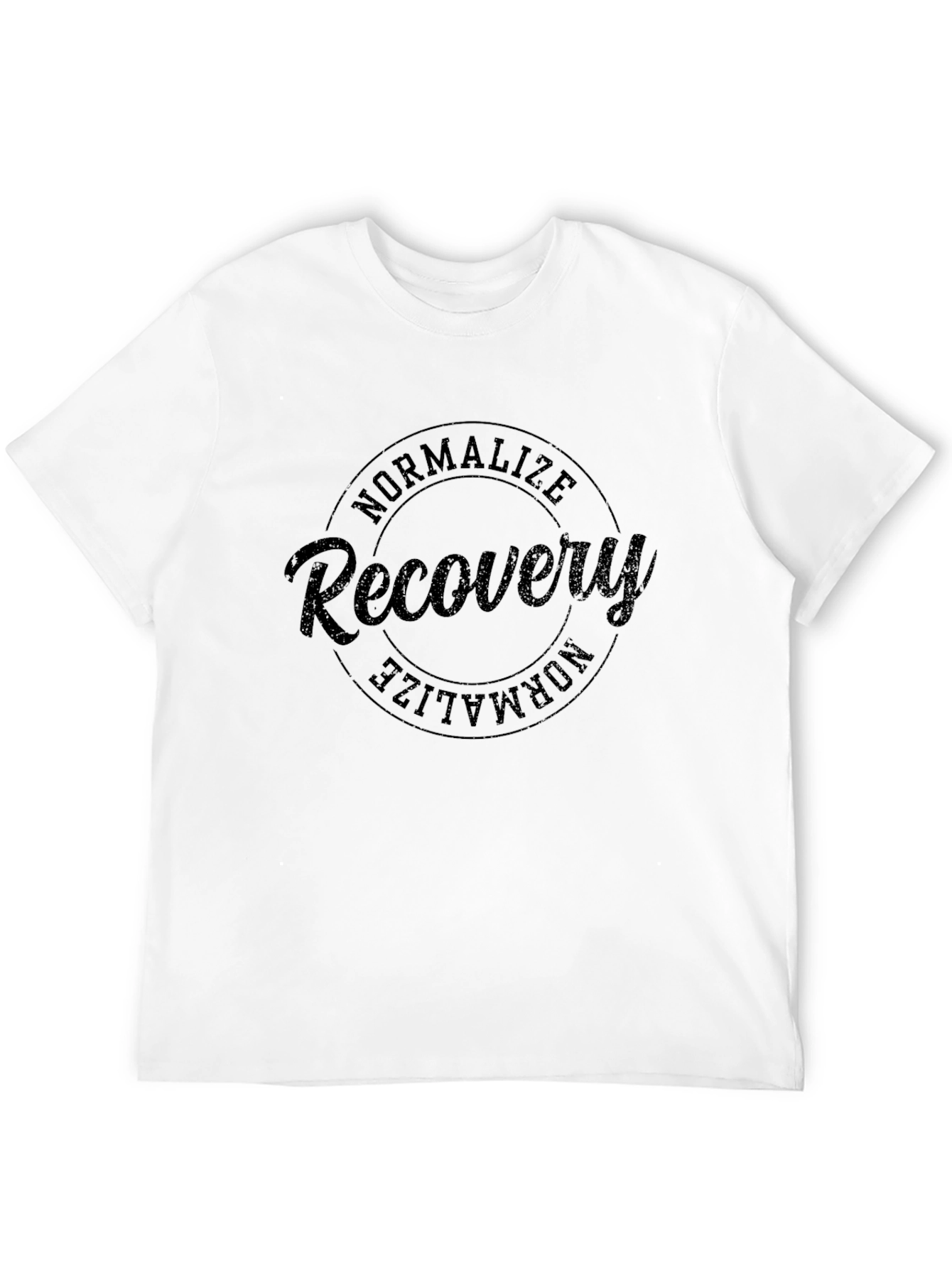 Normalize Recovery Black Graphic T-Shirt