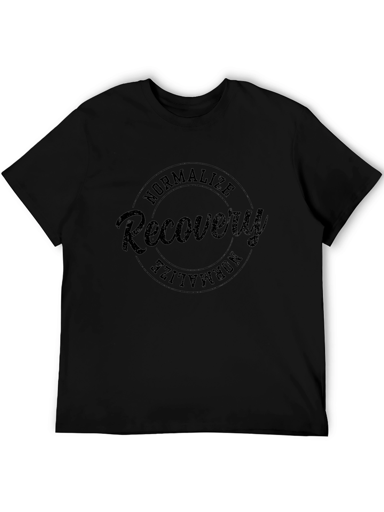 Normalize Recovery Black Graphic T-Shirt