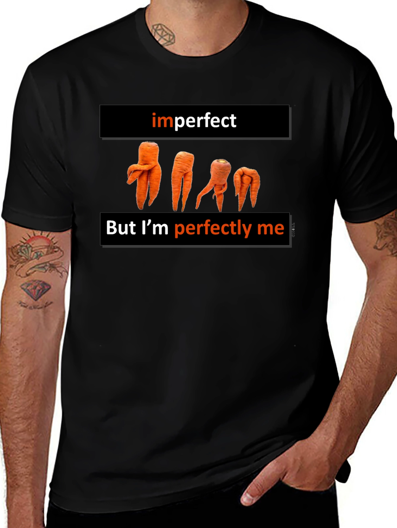 Imperfectly Me Black T-Shirt