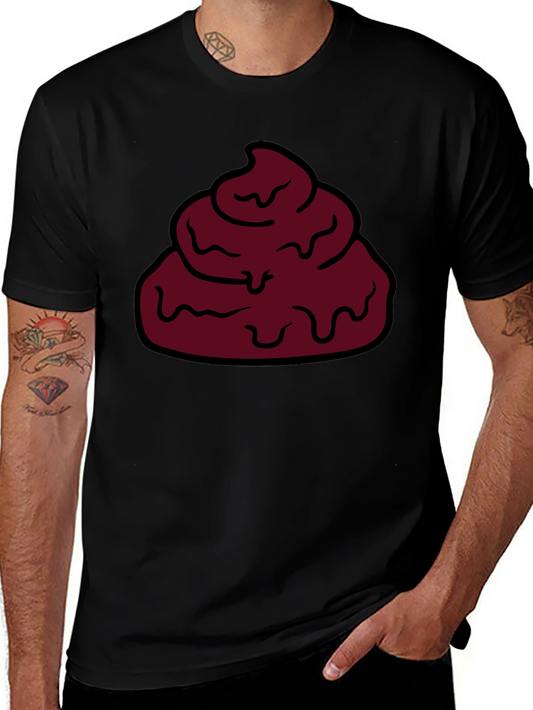 Maroon Swirl Graphic Tee - Casual Cotton T-Shirt