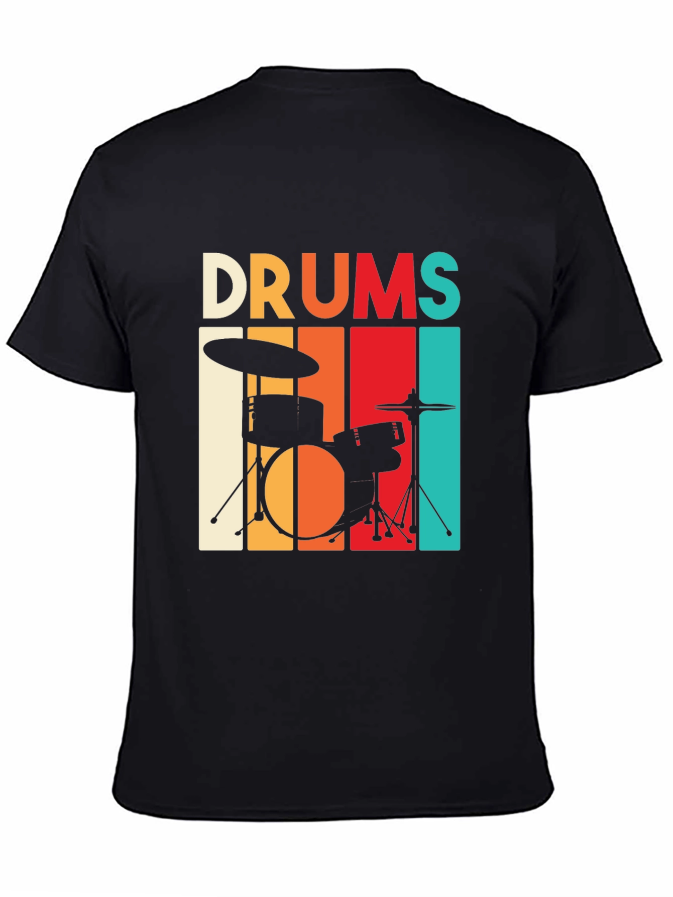 Retro Drums Graphic T-Shirt - Music Lover Tee