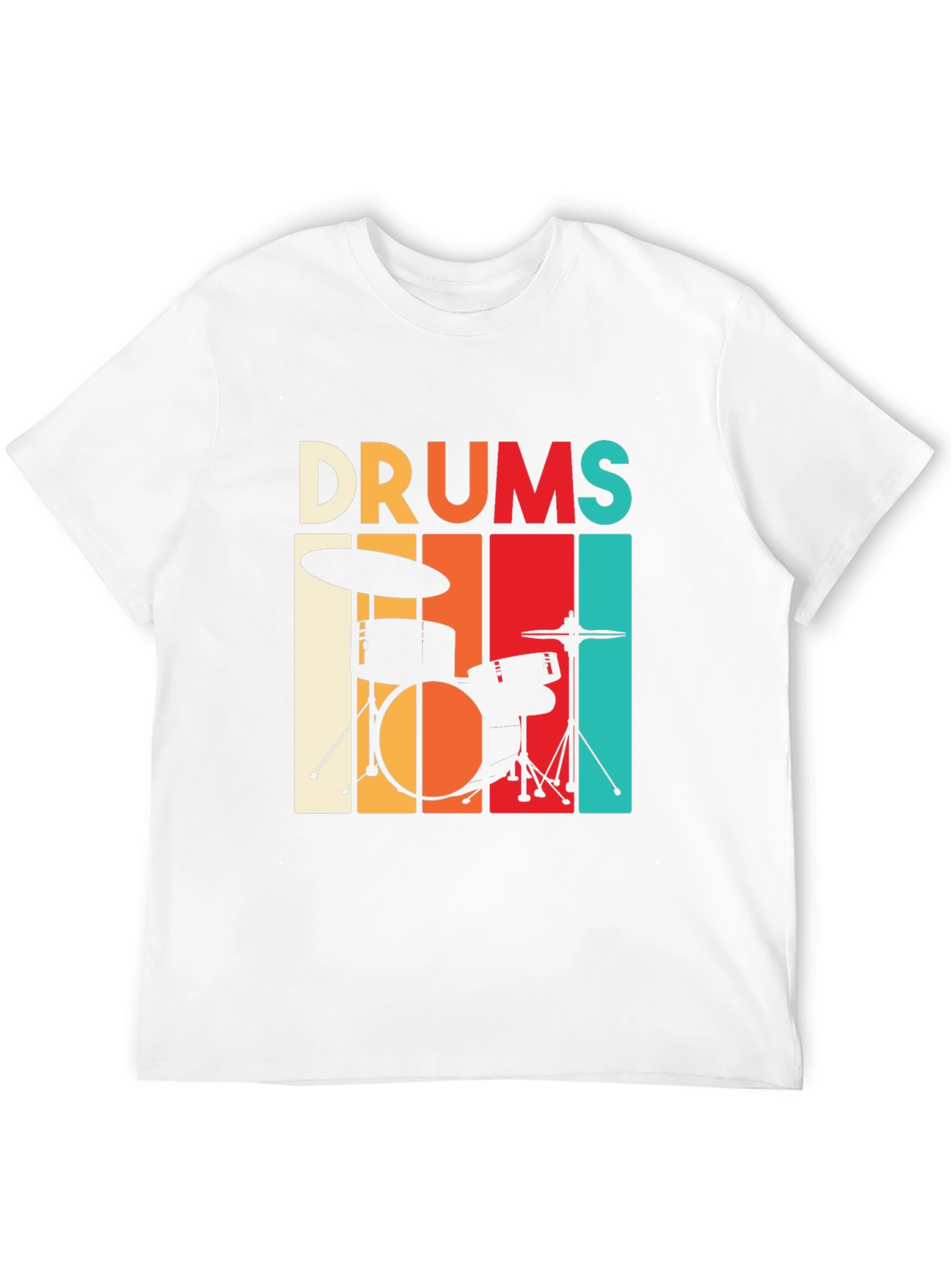 Retro Drums Graphic T-Shirt - Music Lover Tee