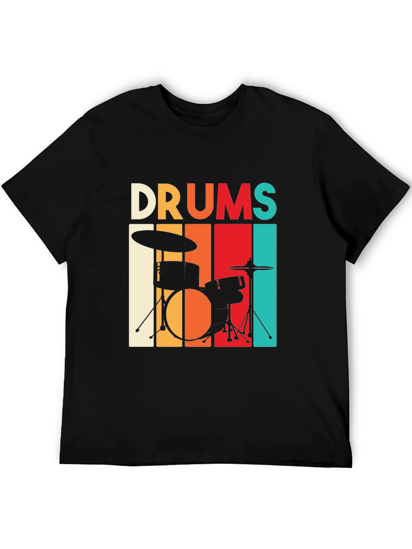 Retro Drums Graphic T-Shirt - Music Lover Tee