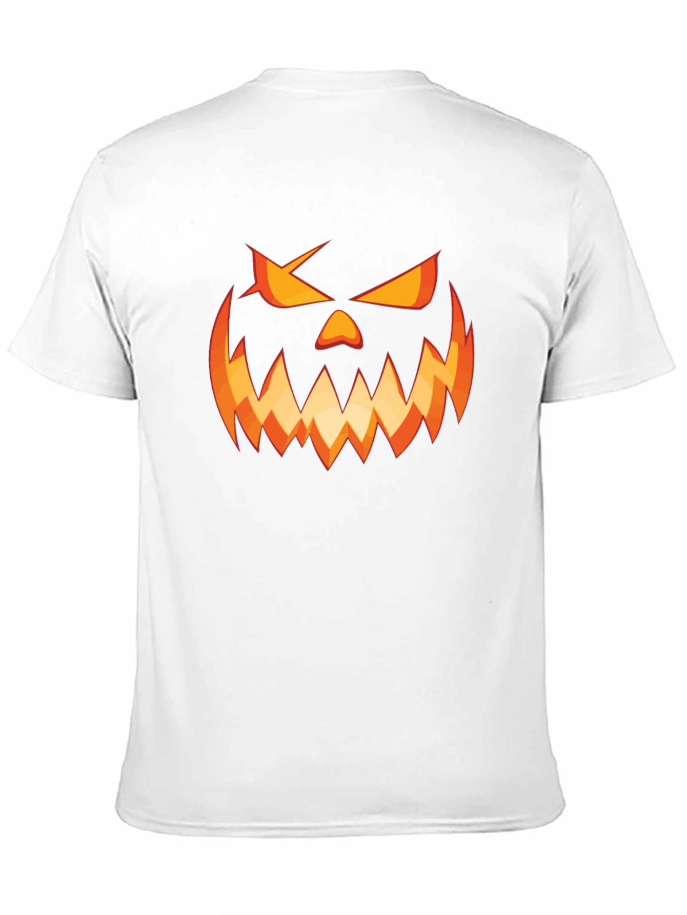 Halloween Pumpkin Face Graphic Tee - Scary & Stylish