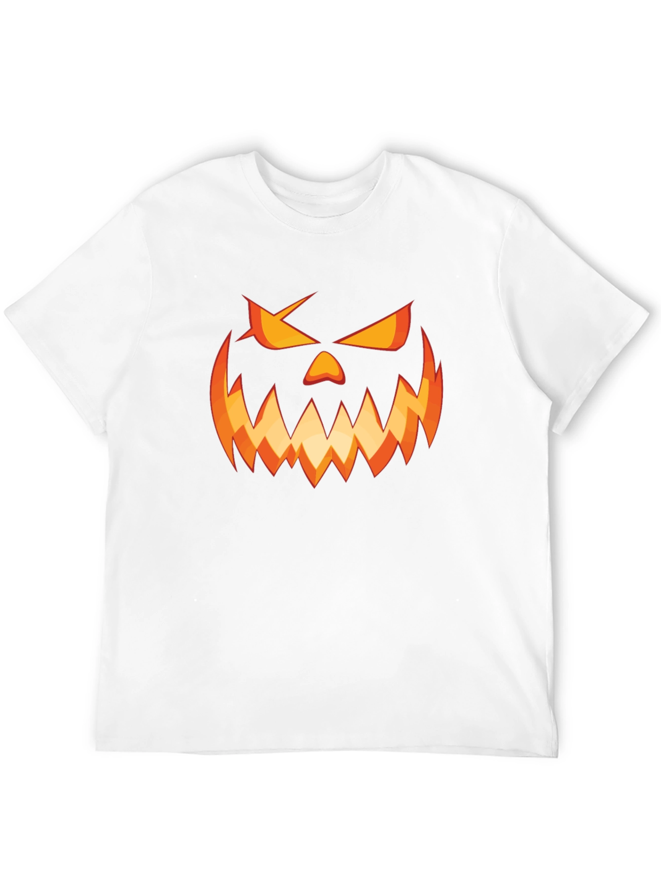 Halloween Pumpkin Face Graphic Tee - Scary & Stylish