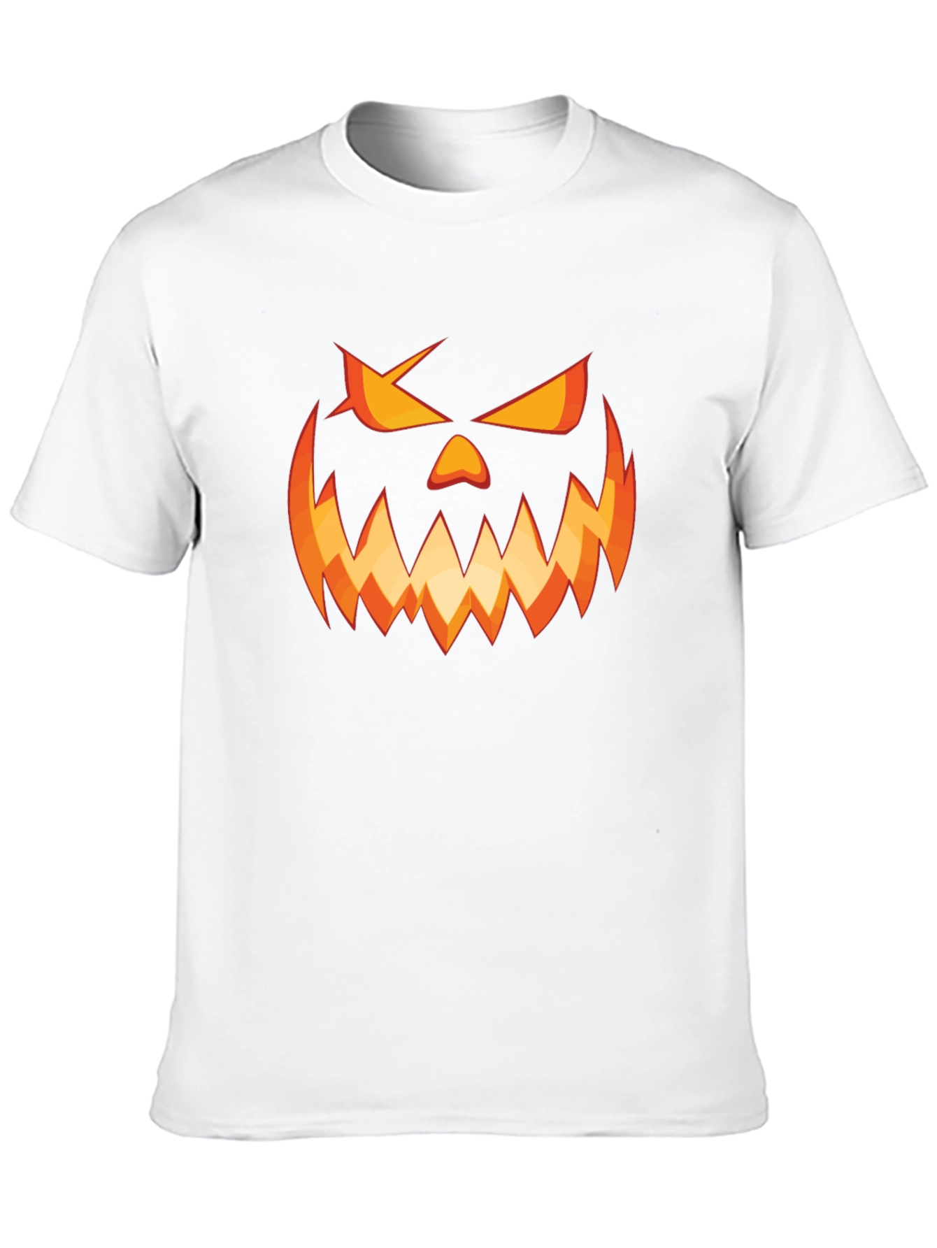 Halloween Pumpkin Face Graphic Tee - Scary & Stylish