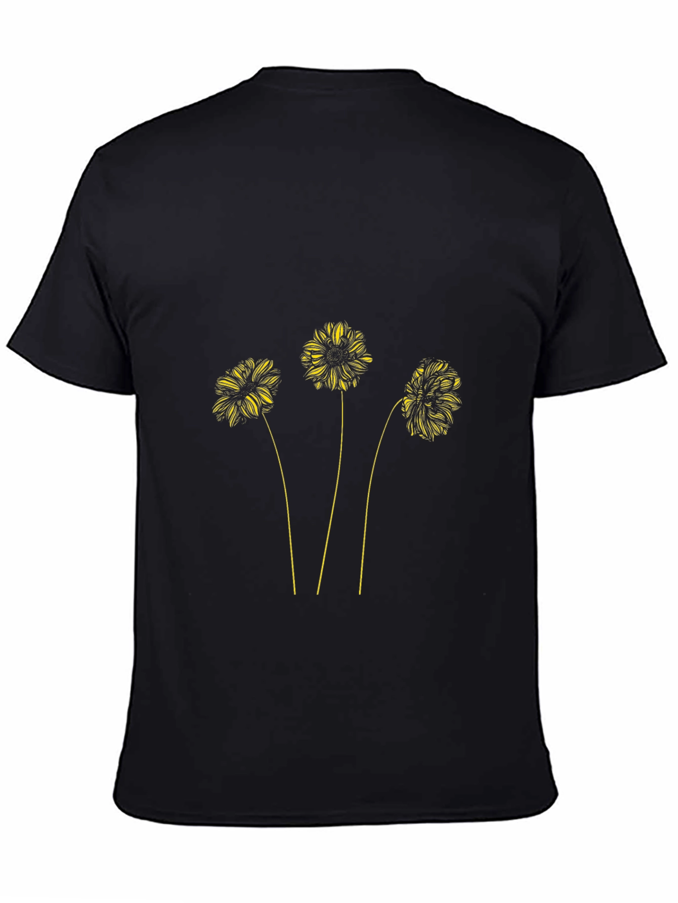 Floral Graphic Black T-Shirt