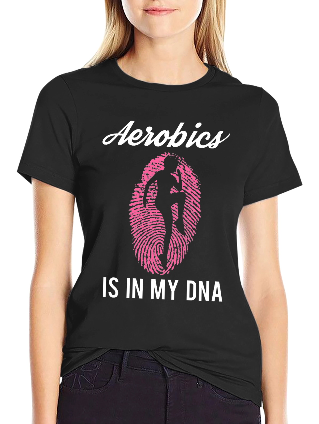 Aerobics is in My DNA Black T-Shirt