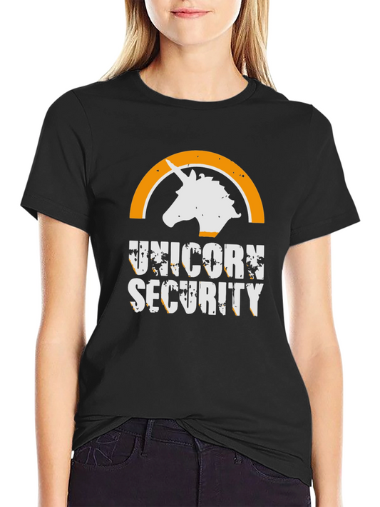 Unicorn Security T-Shirt - Black Graphic Tee