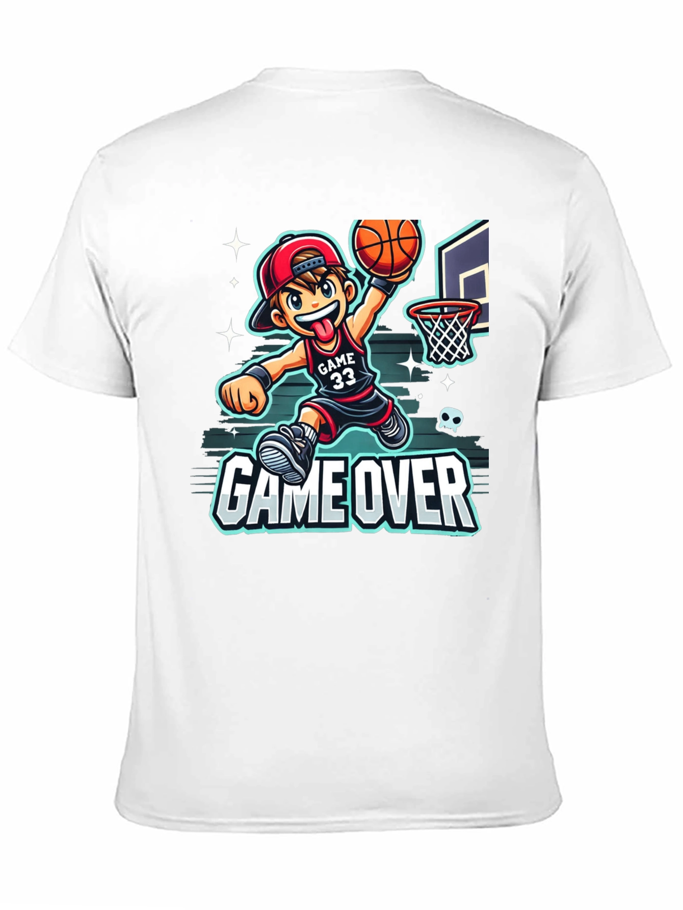 Game Over Basketball Graphic Tee