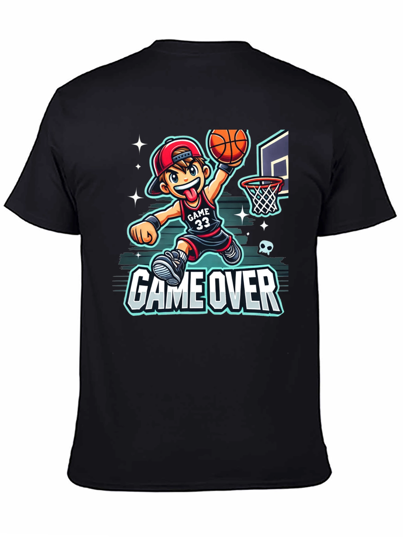 Game Over Basketball Graphic Tee