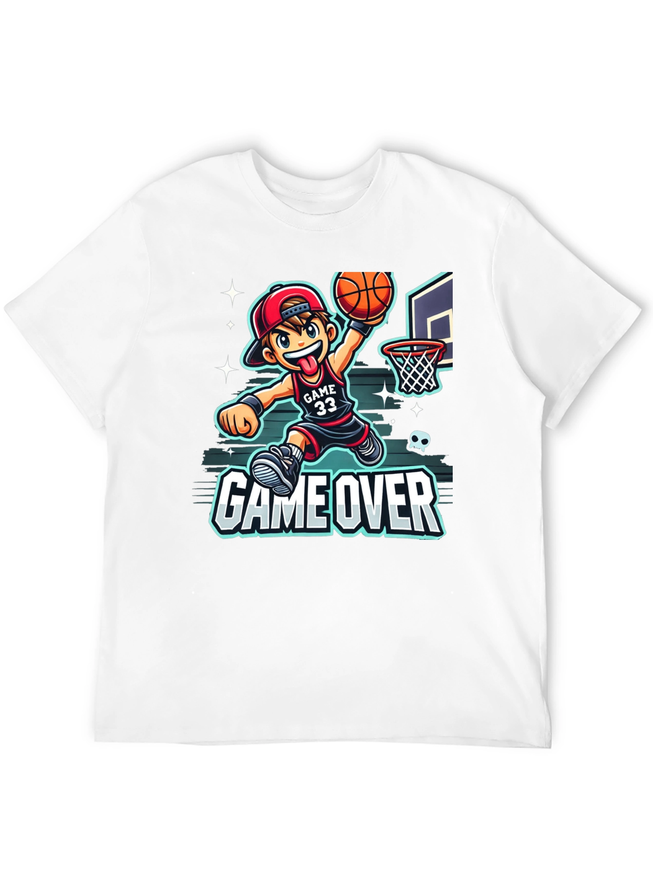 Game Over Basketball Graphic Tee