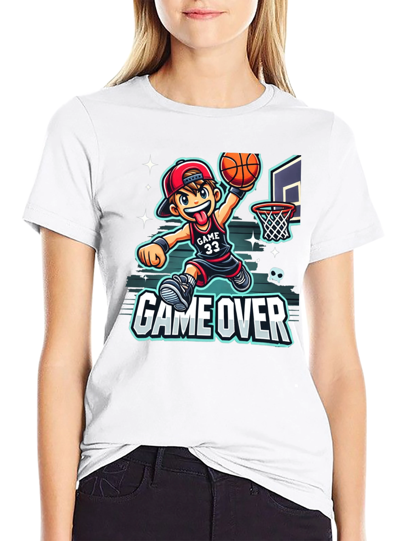 Game Over Basketball Graphic Tee