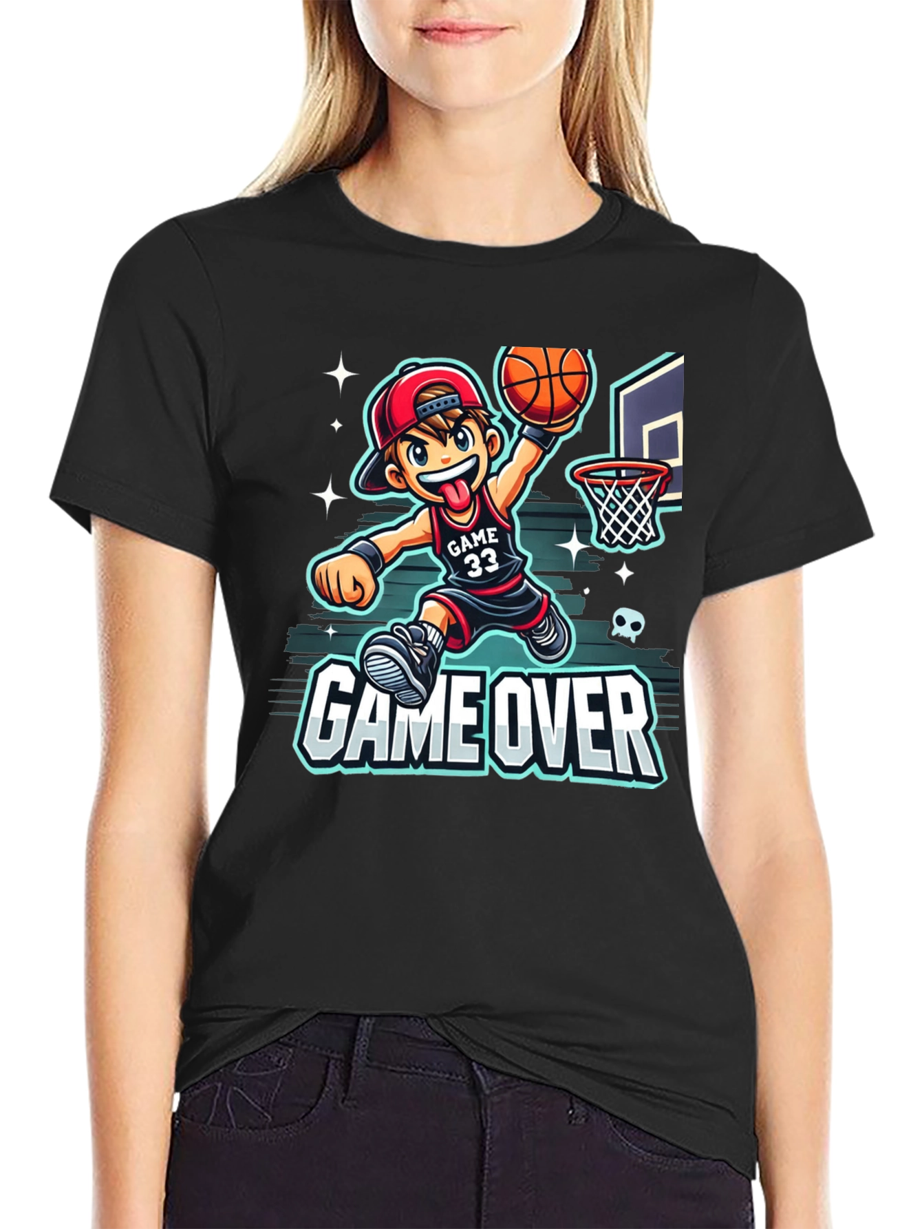 Game Over Basketball Graphic Tee