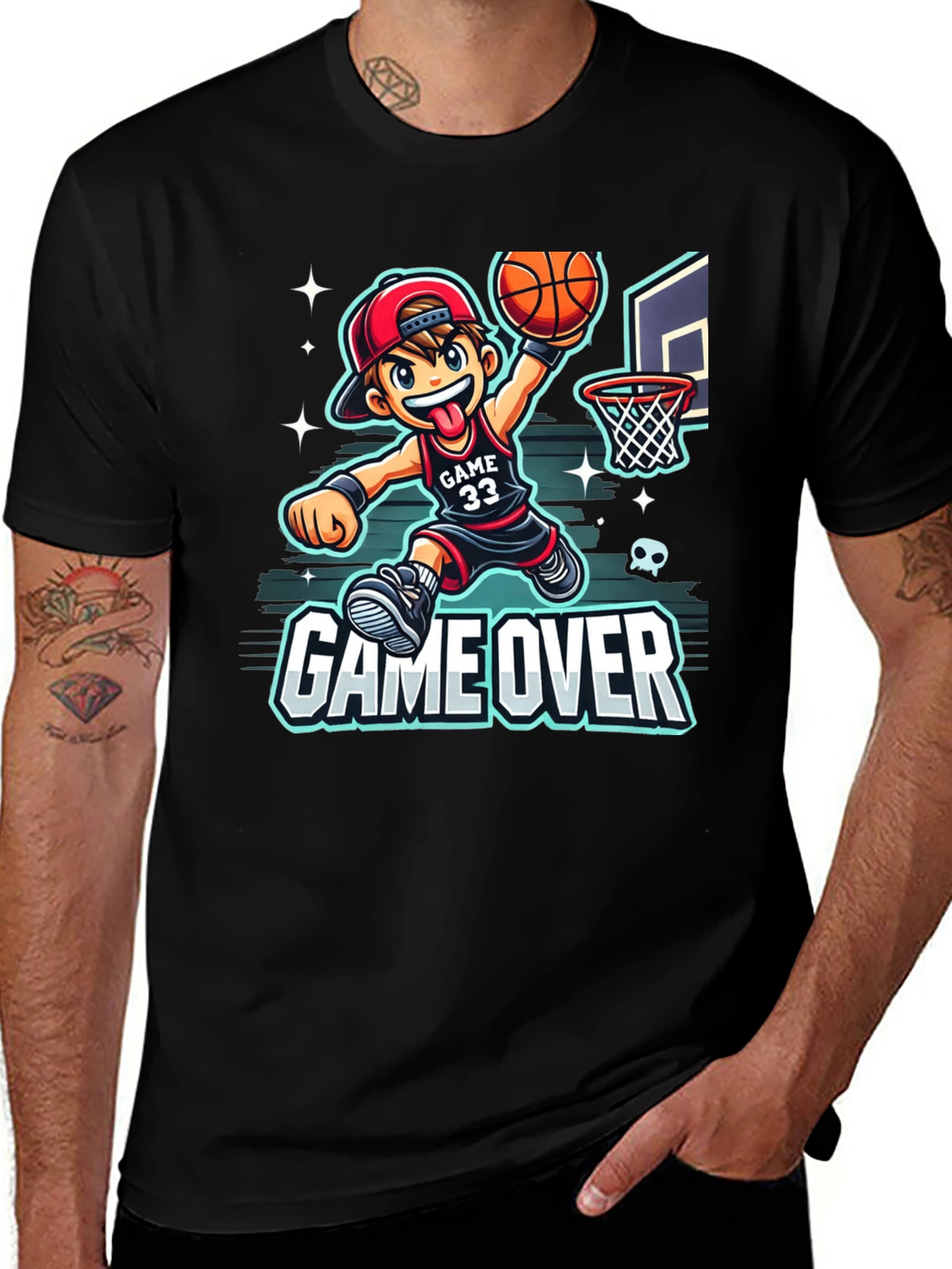 Game Over Basketball Graphic Tee