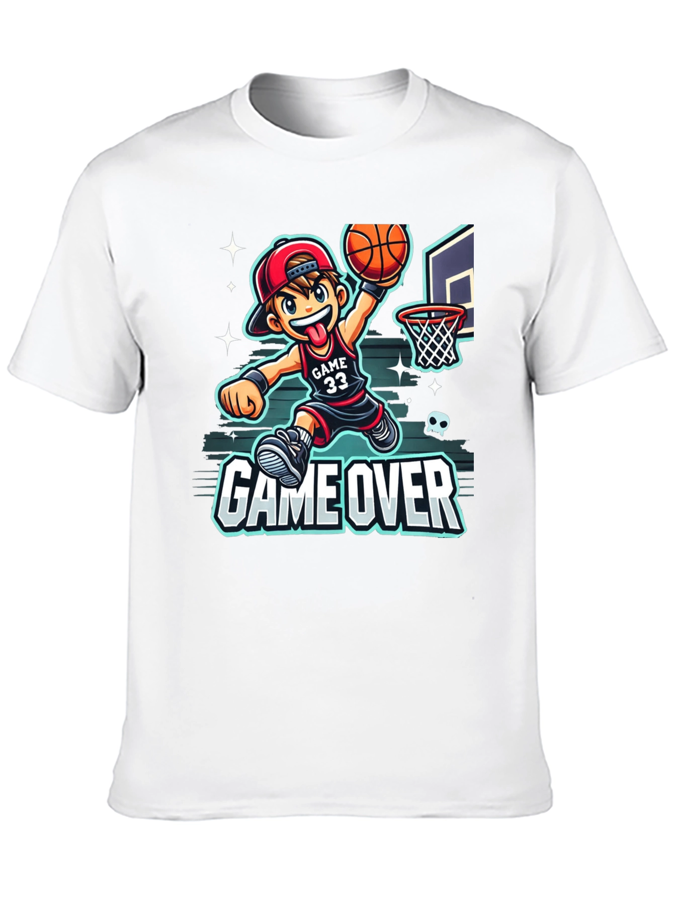 Game Over Basketball Graphic Tee