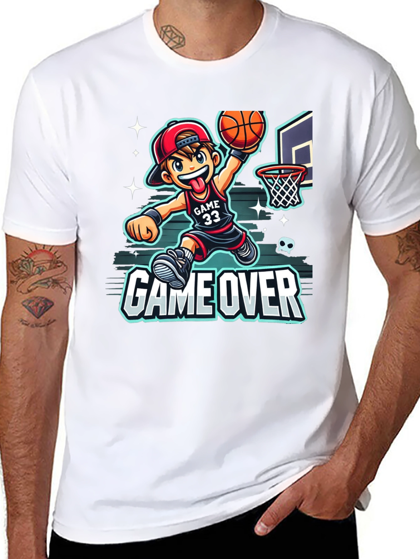 Game Over Basketball Graphic Tee
