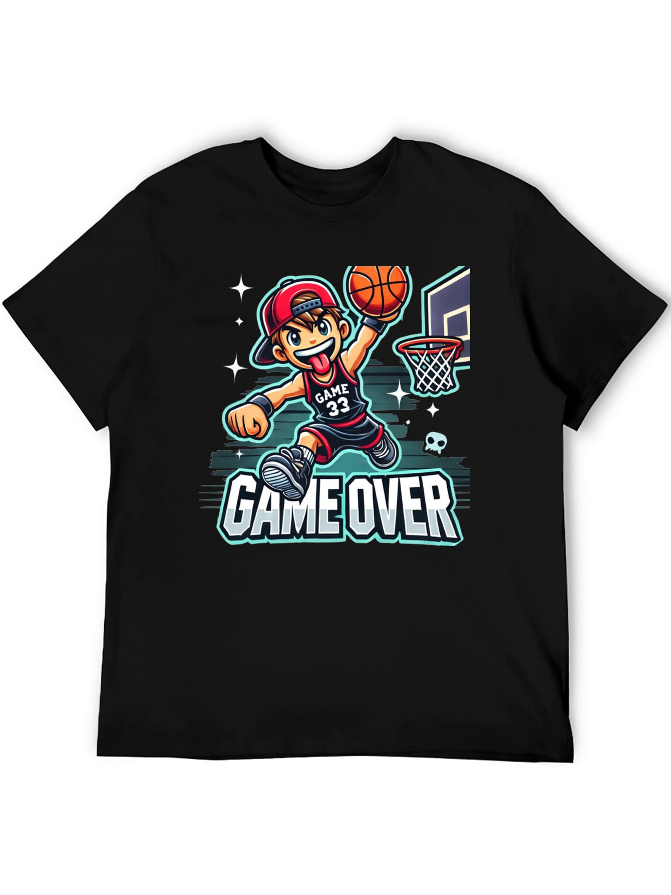 Game Over Basketball Graphic Tee
