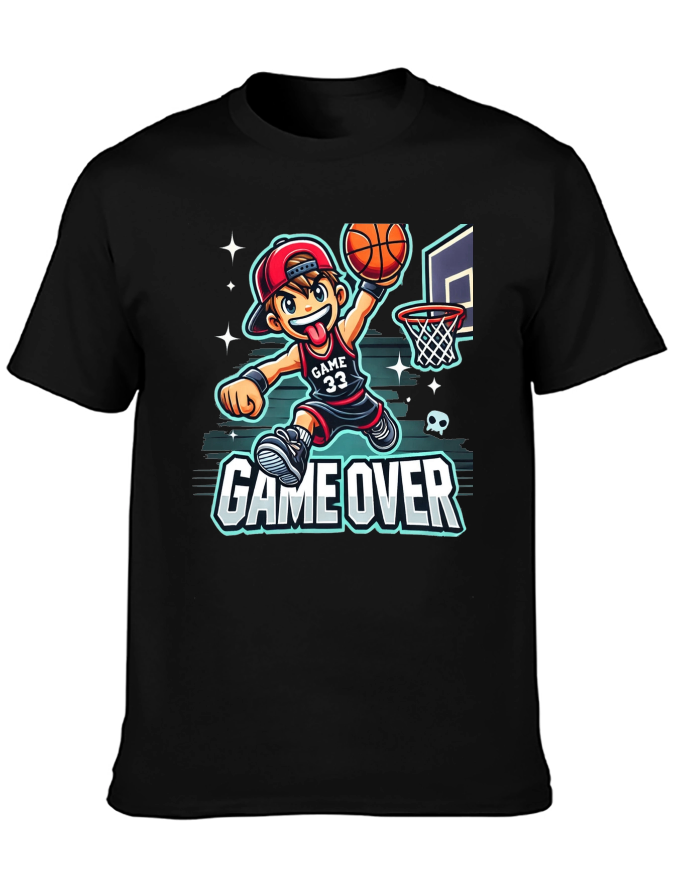 Game Over Basketball Graphic Tee