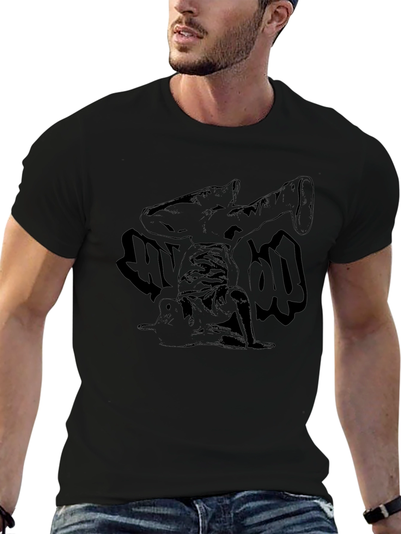 Black Hip Hop Graphic Tee