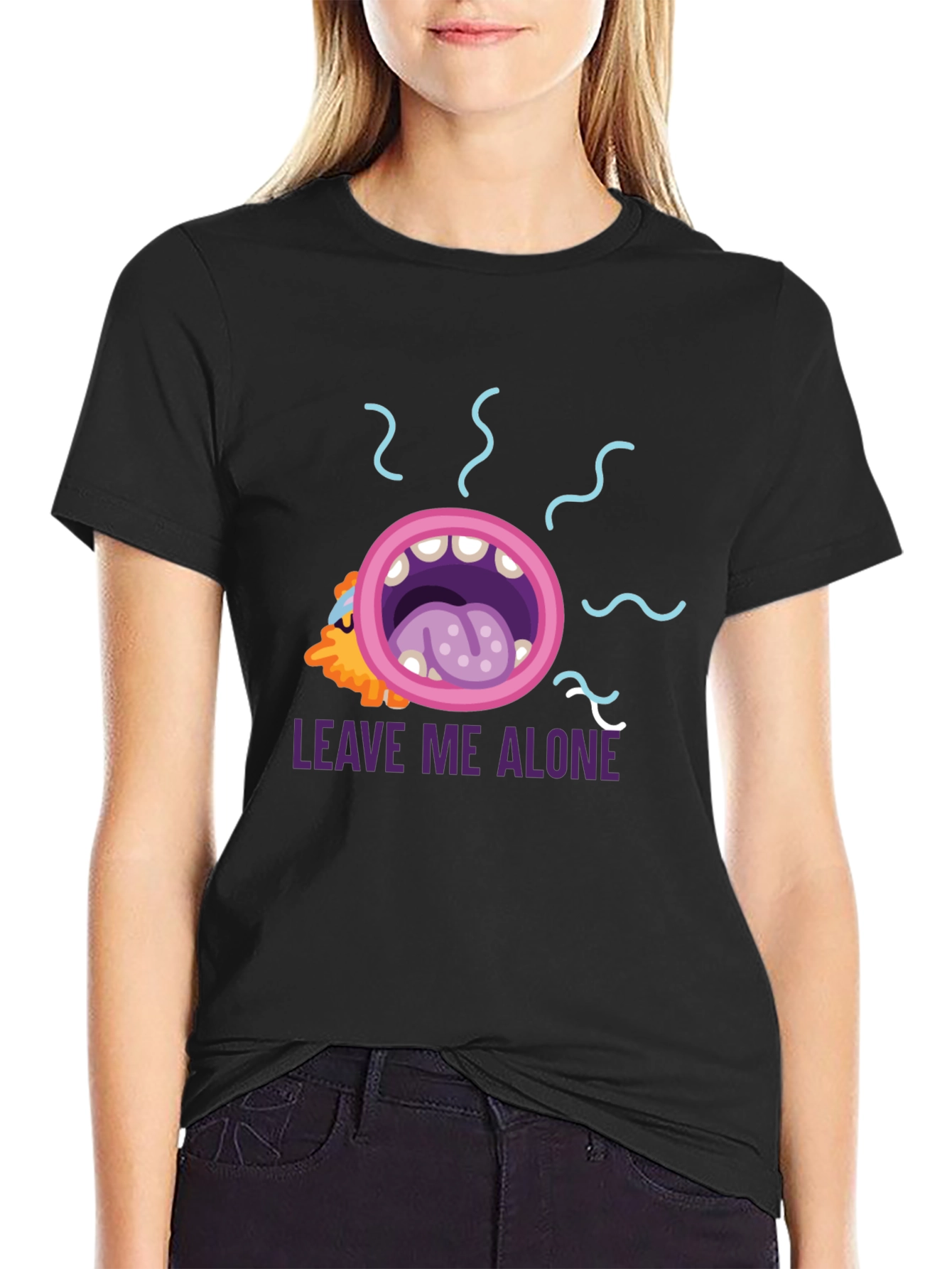 Leave Me Alone Graphic Tee - Black