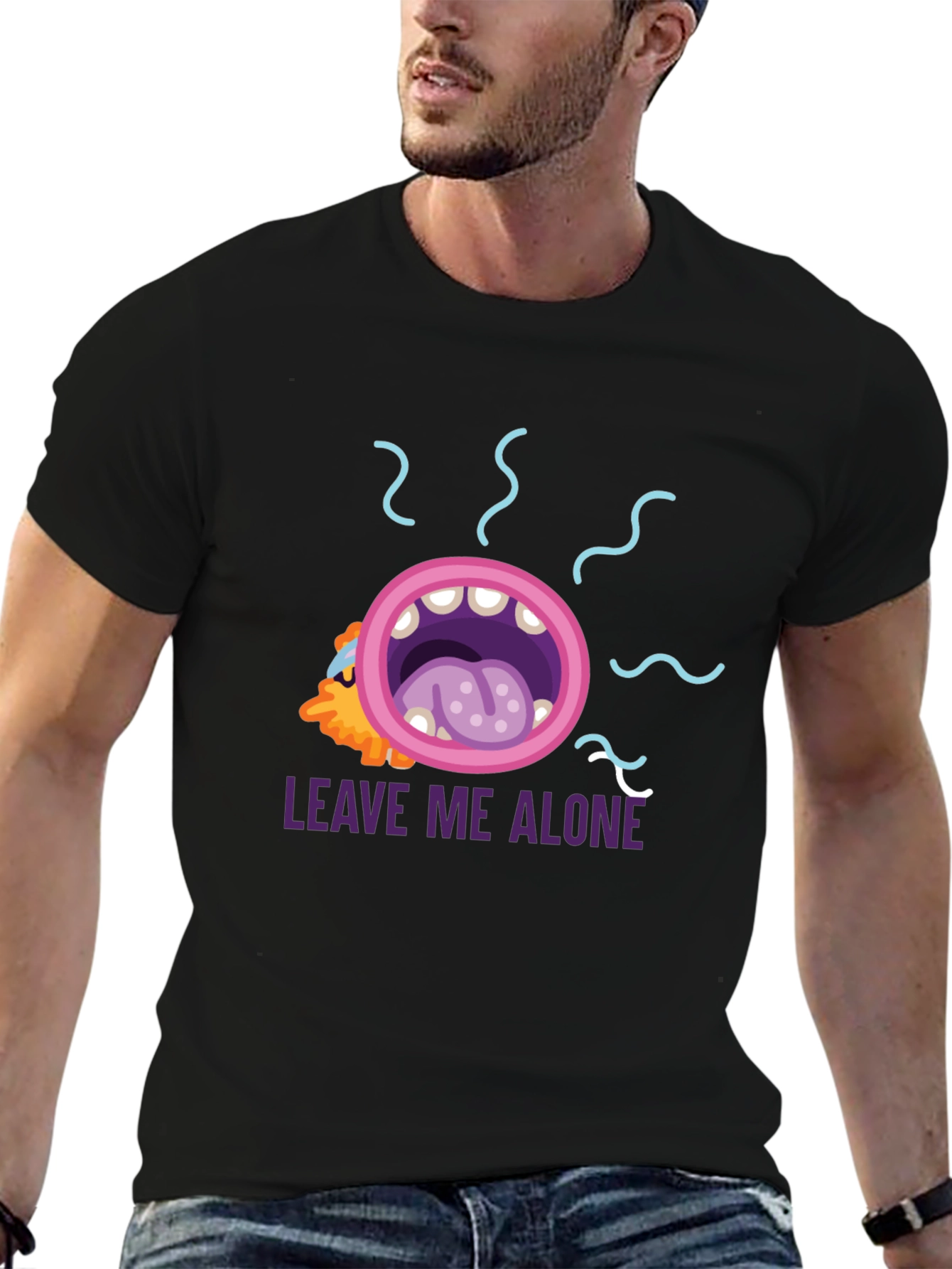Leave Me Alone Graphic Tee - Black
