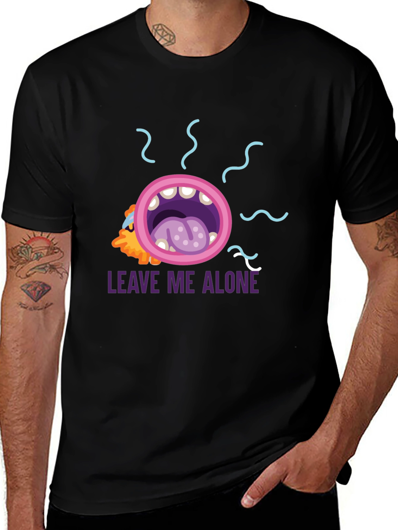 Leave Me Alone Graphic Tee - Black