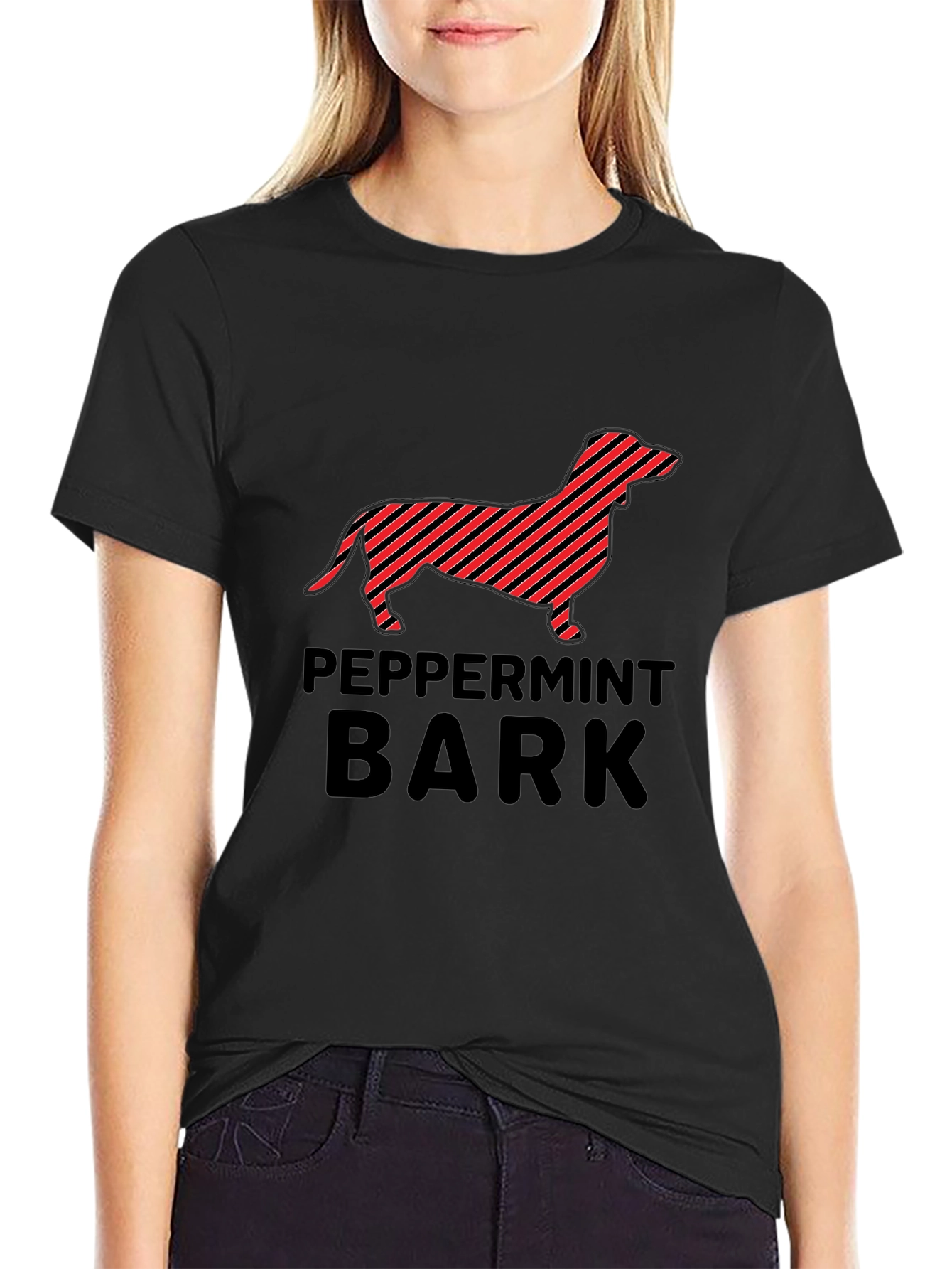 Peppermint Bark Dachshund Graphic T-Shirt