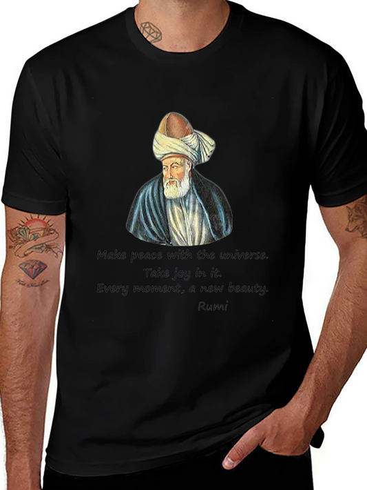 Rumi Quote Black T-Shirt - Spiritual Fashion