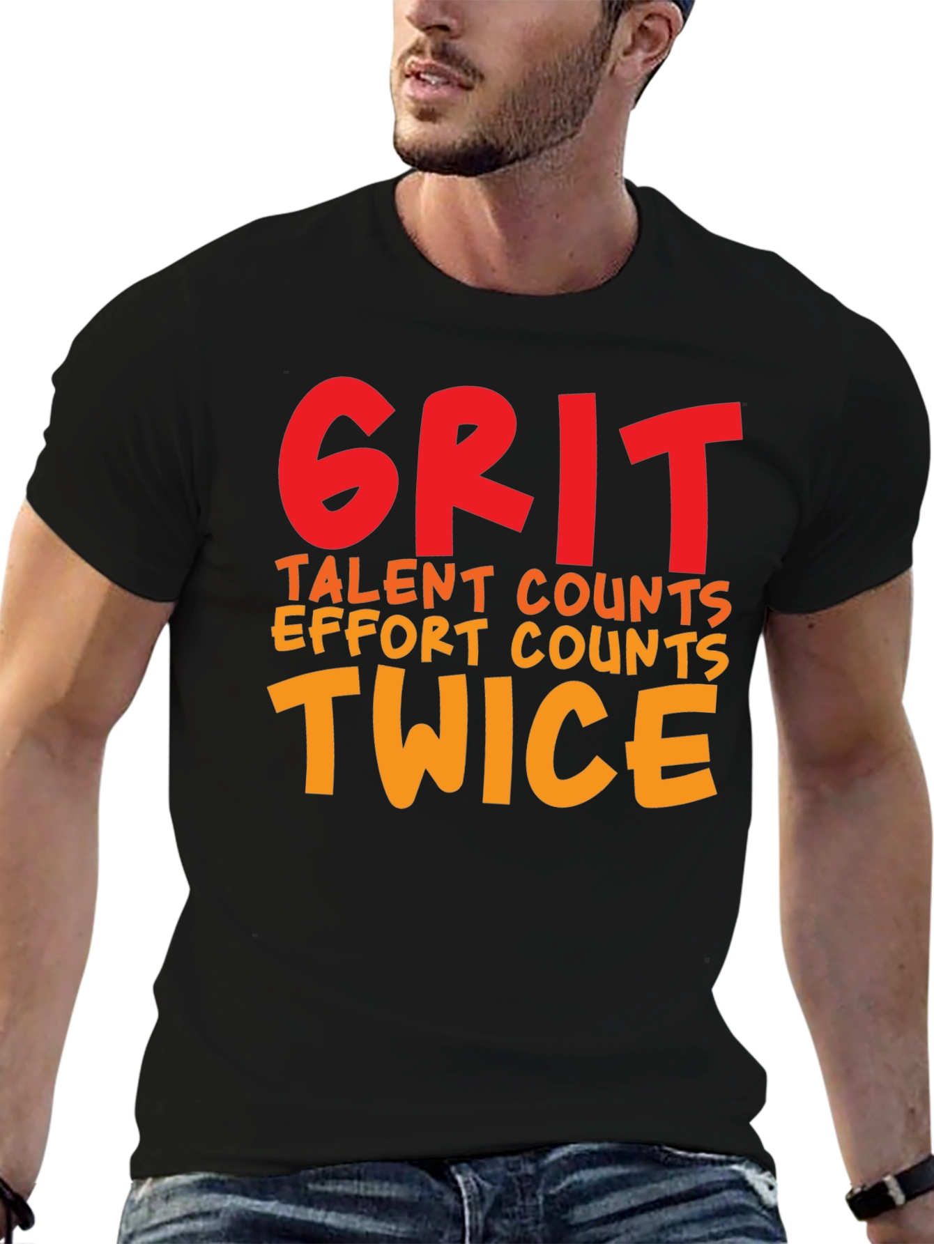 Grit Twice Counts Crew Neck T-Shirt