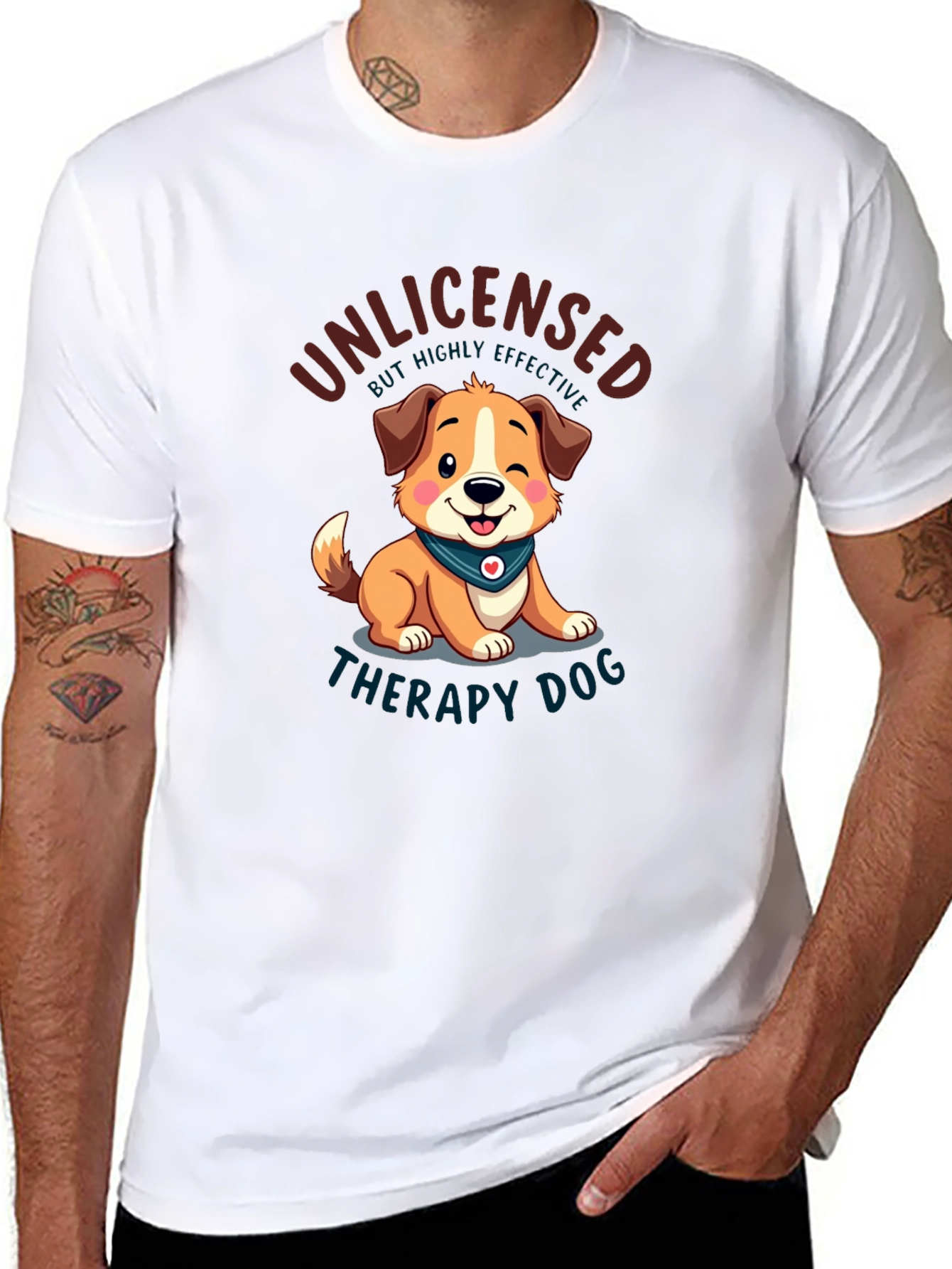 Unlicensed Therapy Dog Graphic Tee