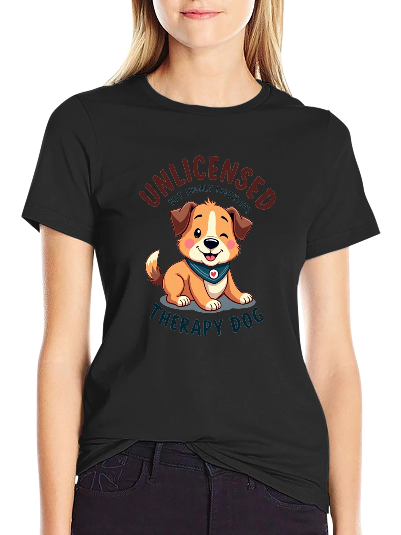 Unlicensed Therapy Dog Graphic Tee