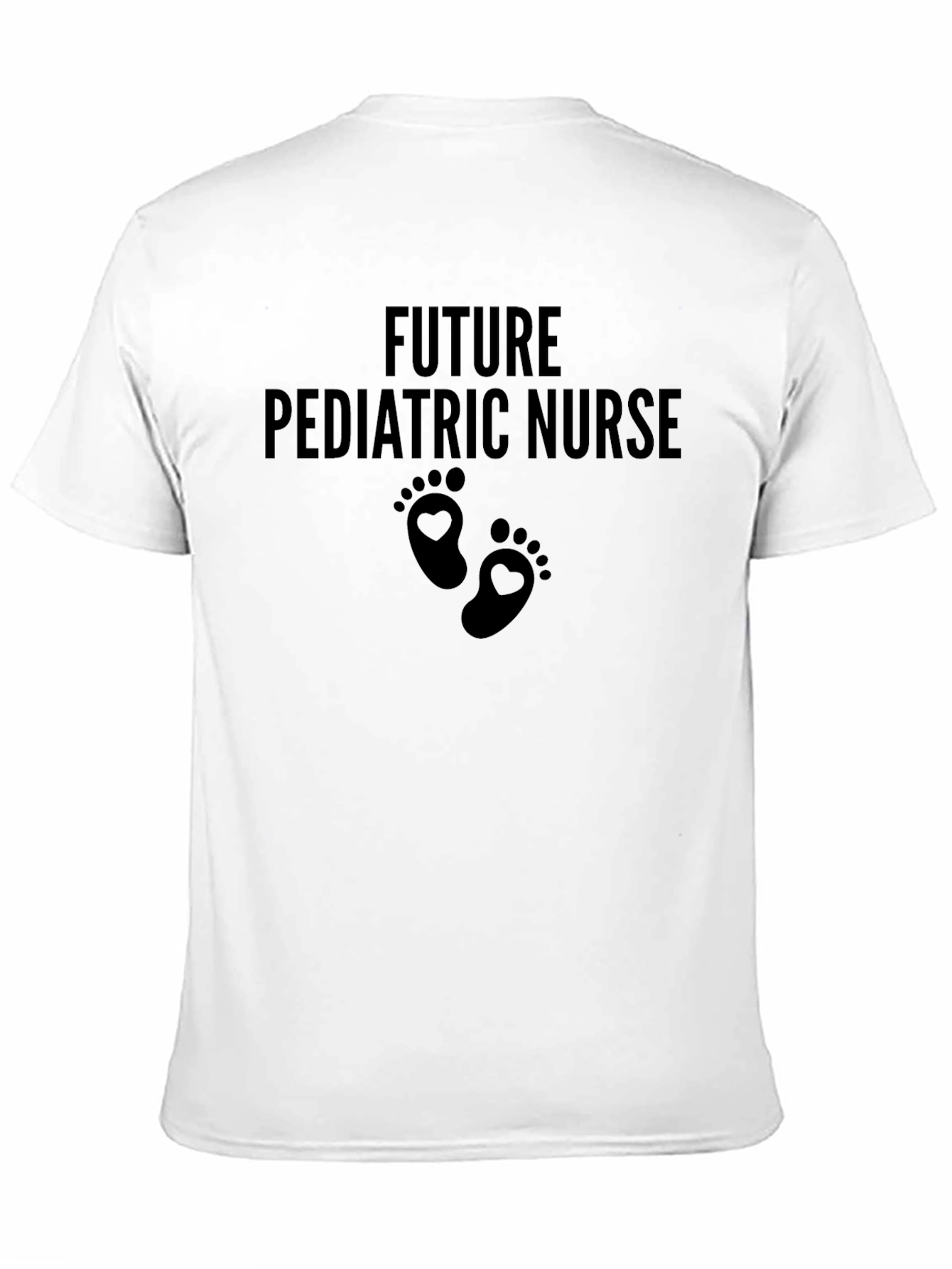 Future Pediatric Nurse T-Shirt - Cute Footprint Design