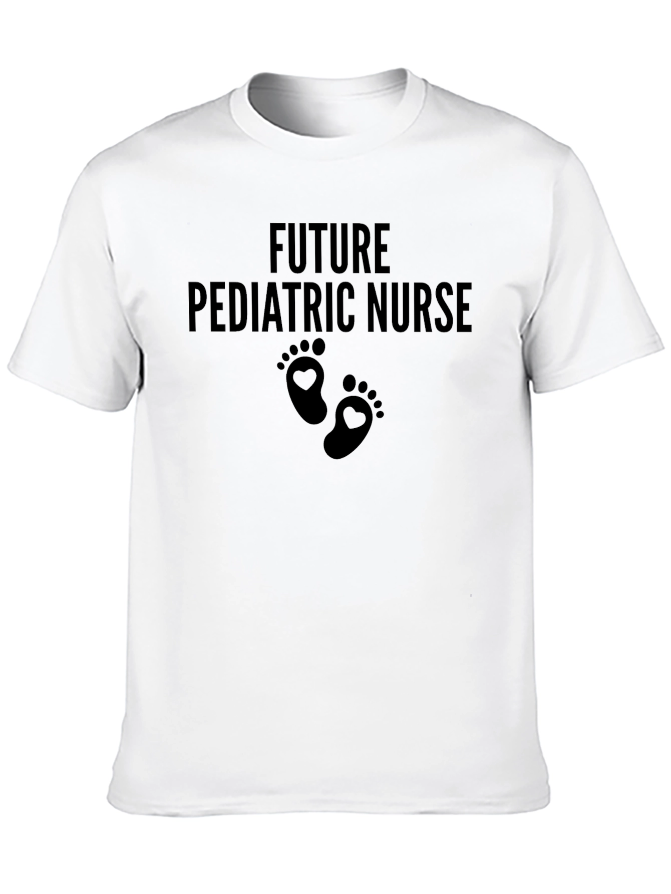 Future Pediatric Nurse T-Shirt - Cute Footprint Design