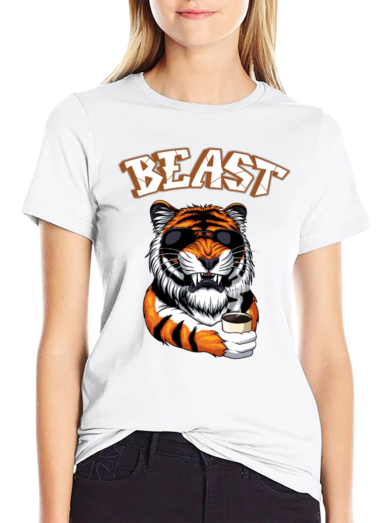 Beast Mode Tiger Graphic Tee - Cool Animal Design