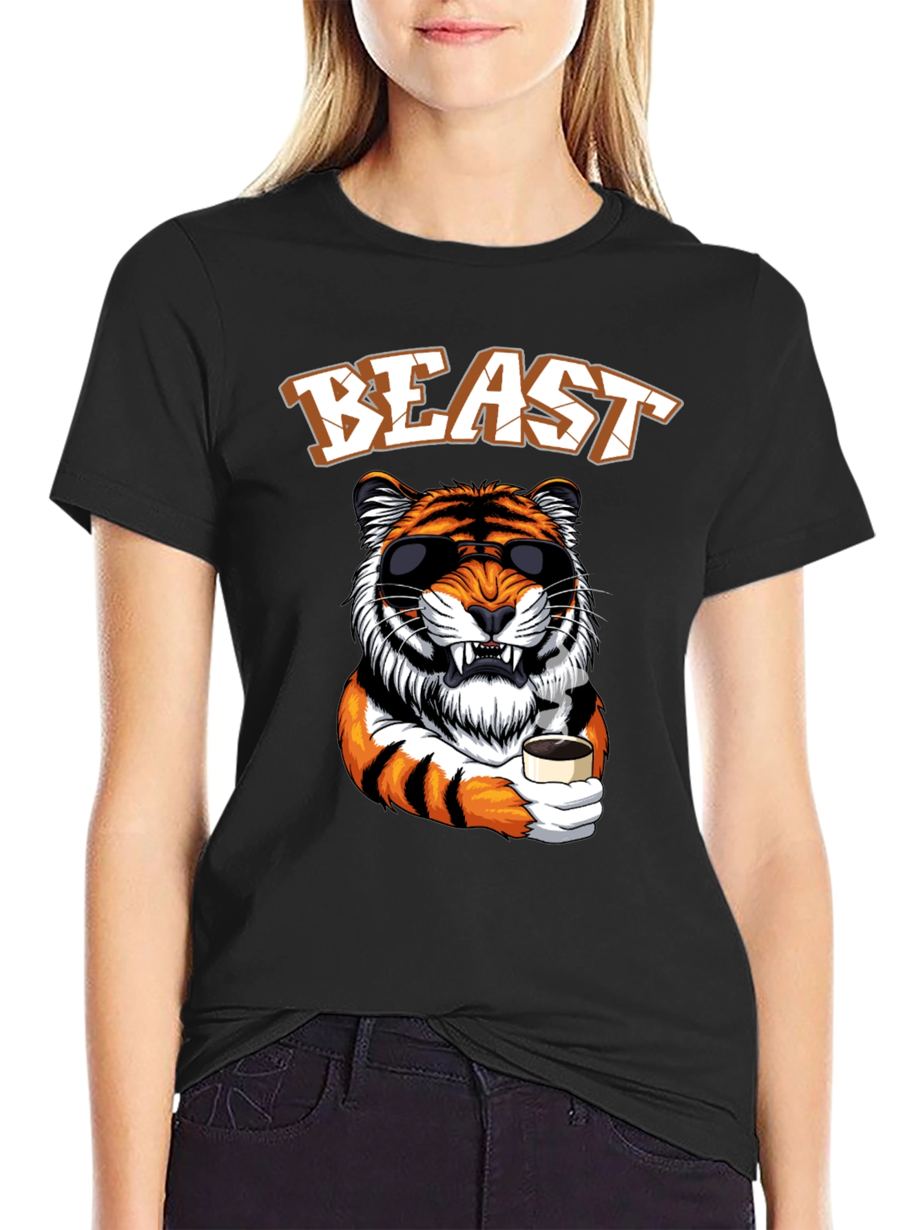 Beast Mode Tiger Graphic Tee - Cool Animal Design