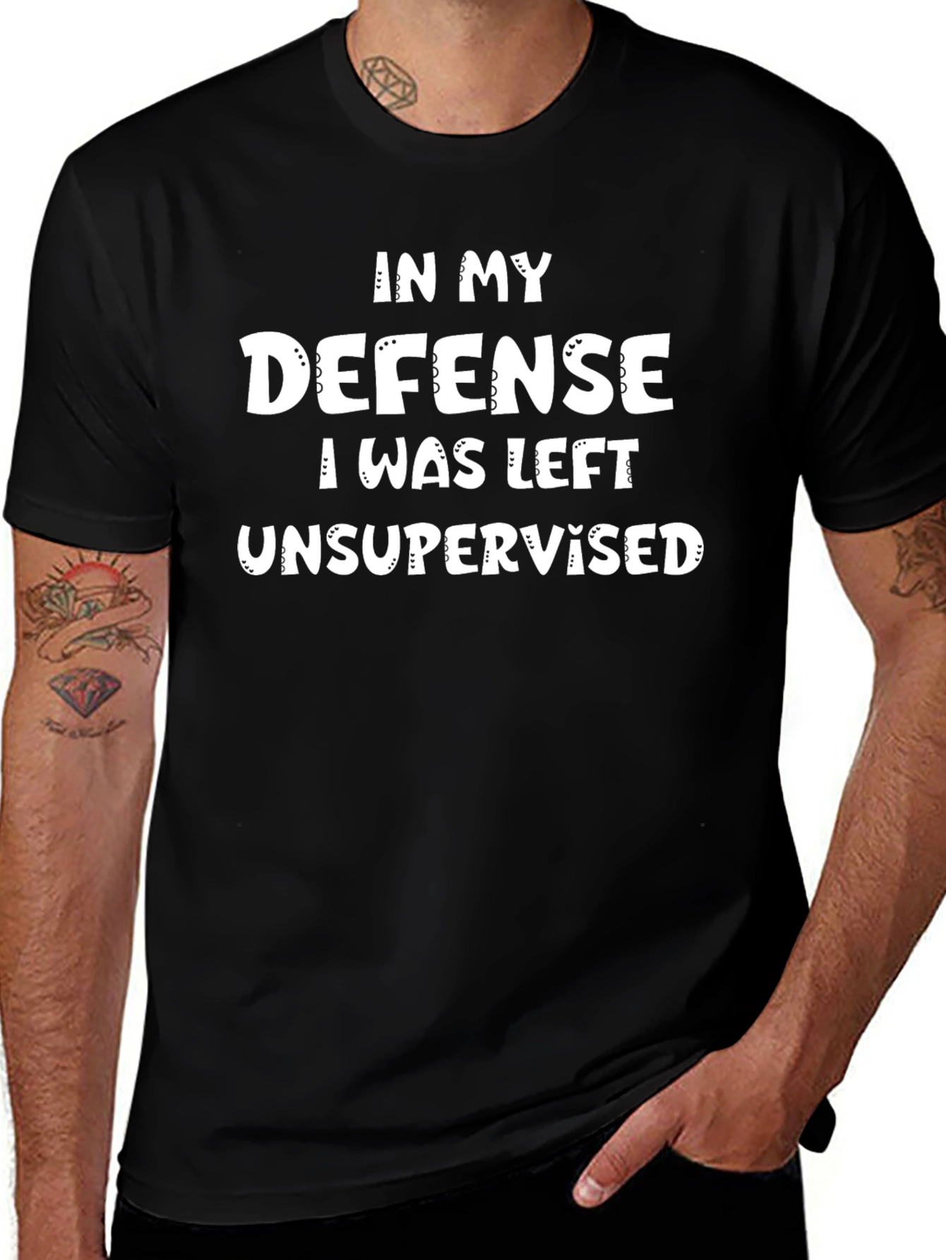 Funny In My Defense Graphic Tee