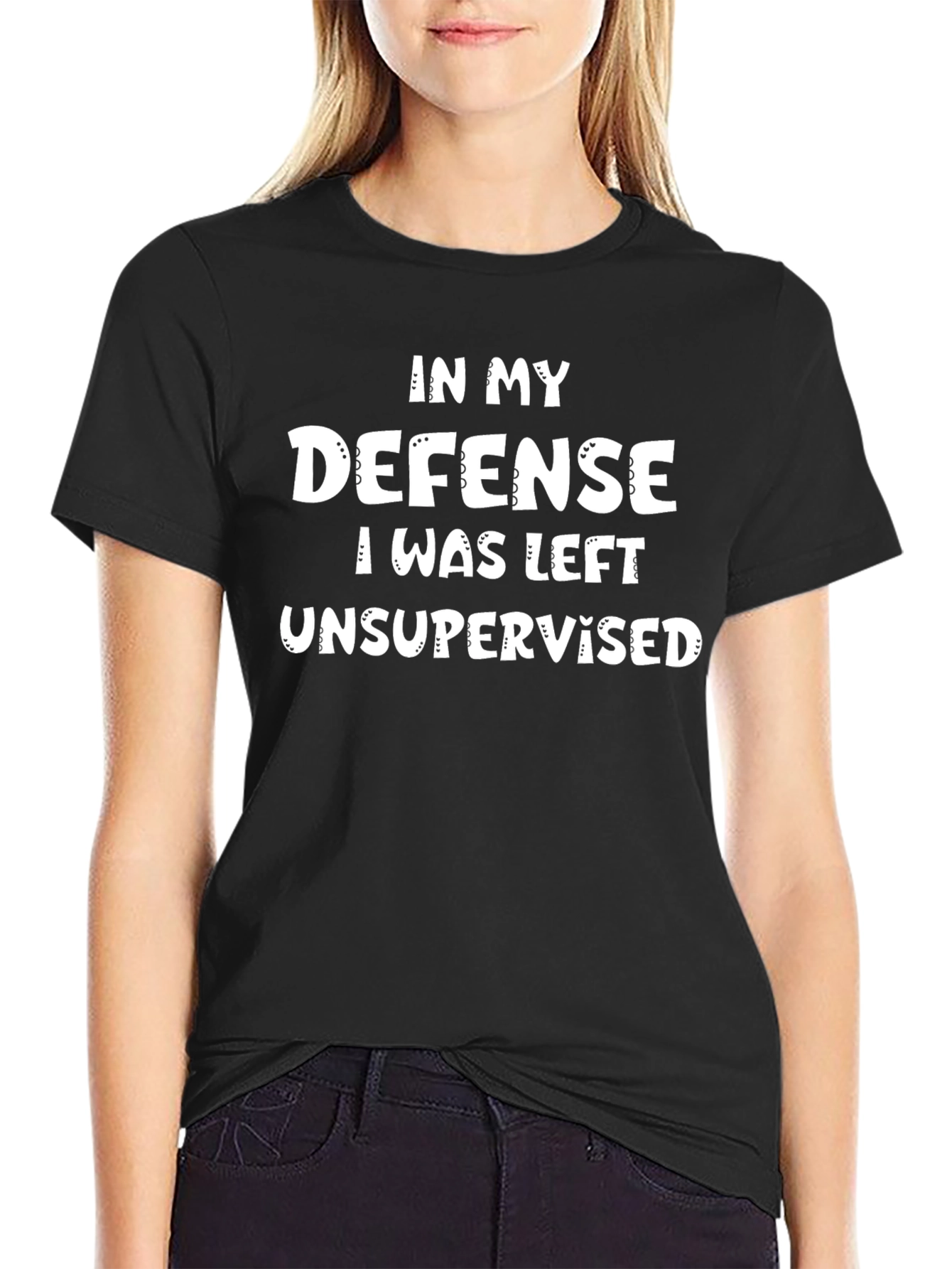 Funny In My Defense Graphic Tee