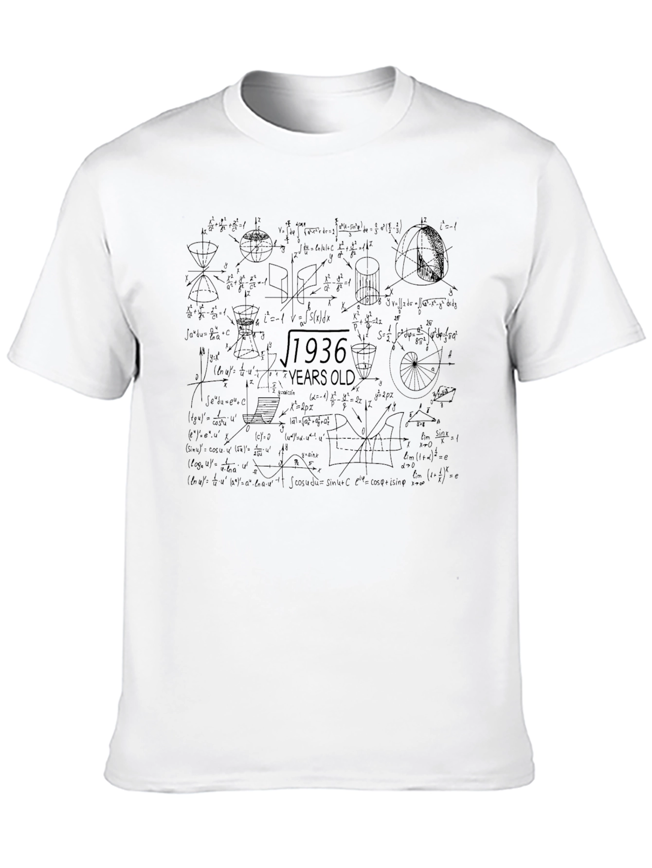 Math Equation 1936 Years Old Graphic Tee